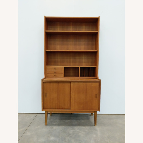 Used Vintage Danish Teak Secretary Desk / Bookshelf for sale on AptDeco