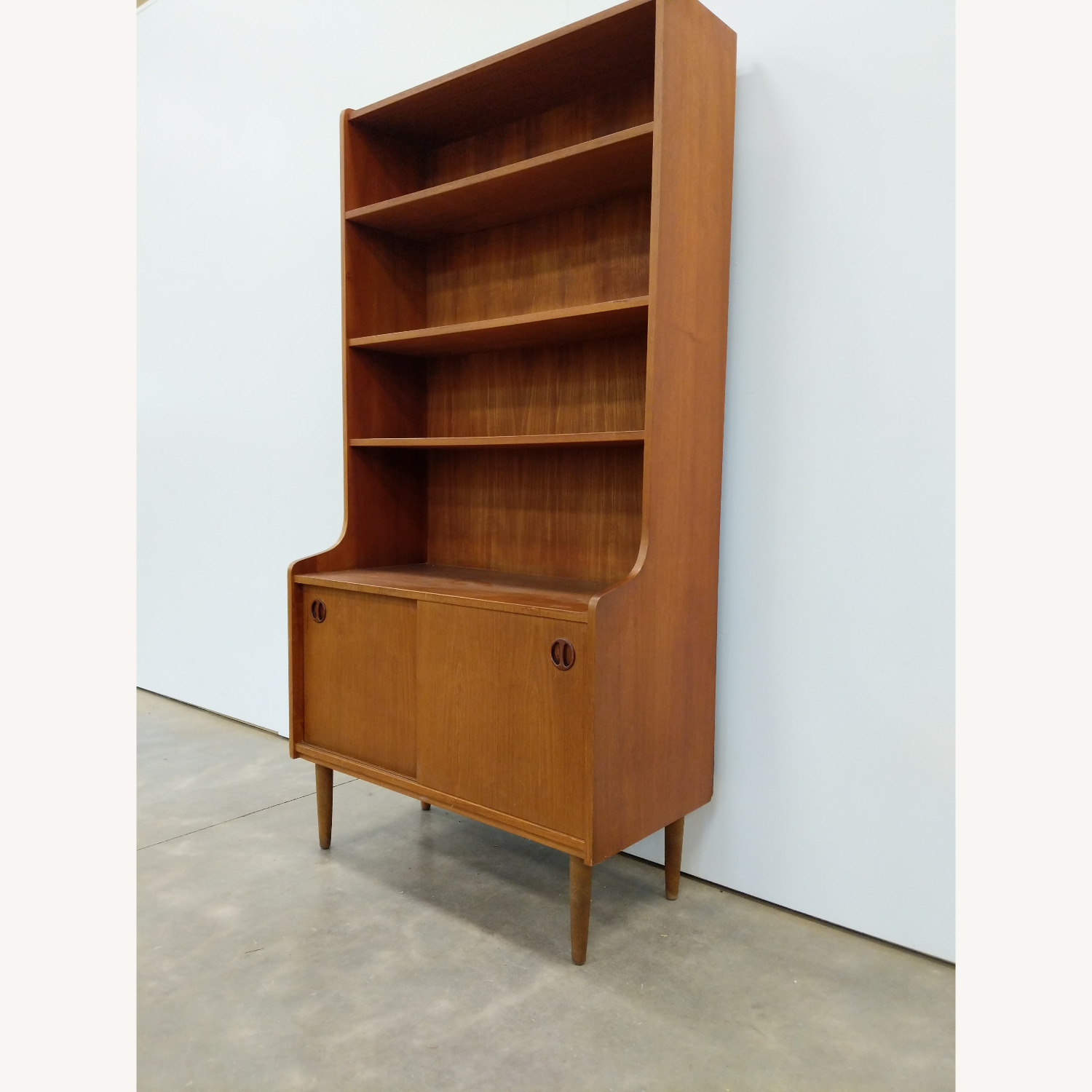 Vintage Danish Modern Teak Bookshelf / Cabinet - image-2