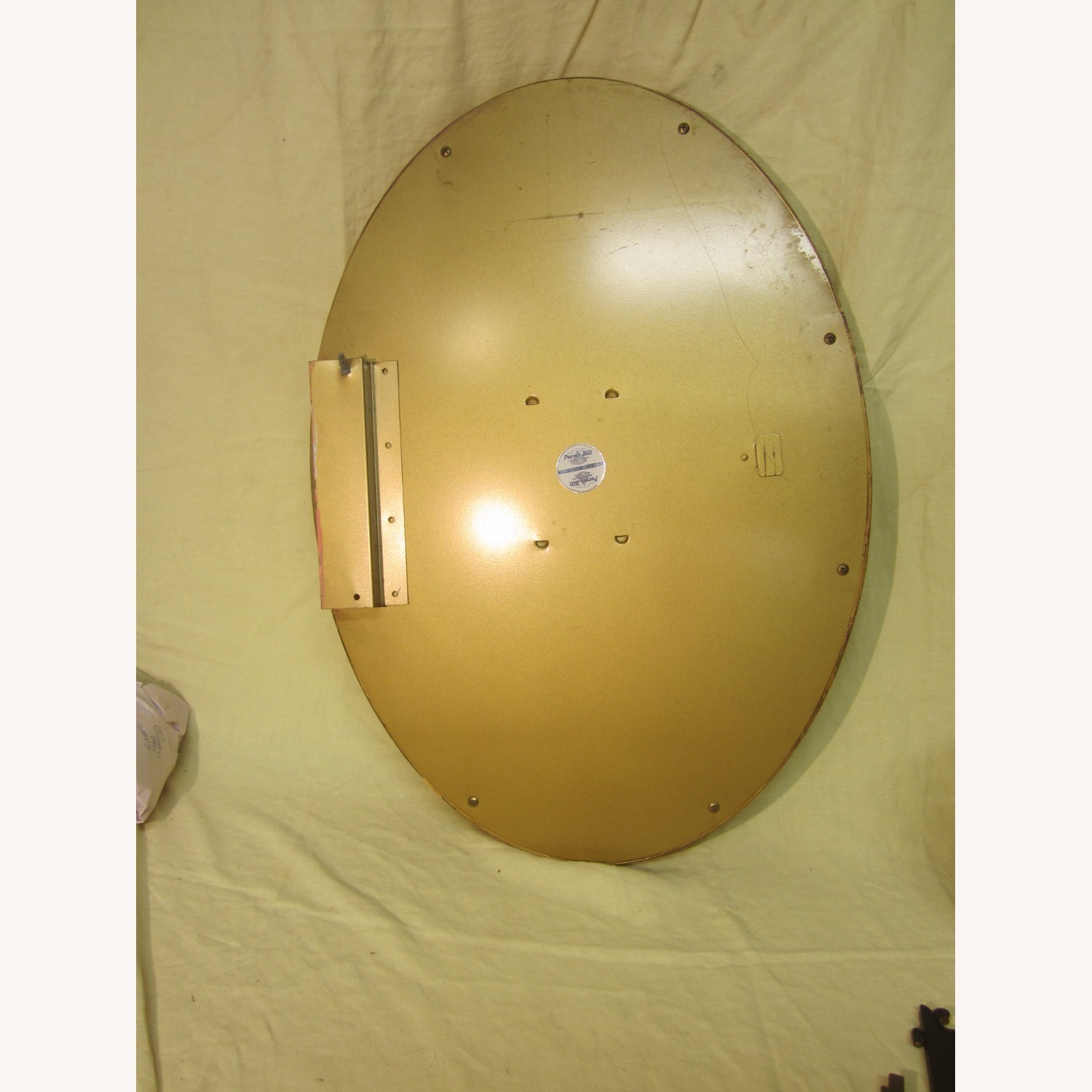 Vintage 50's Gold Tone Framed Mirror  - image-7