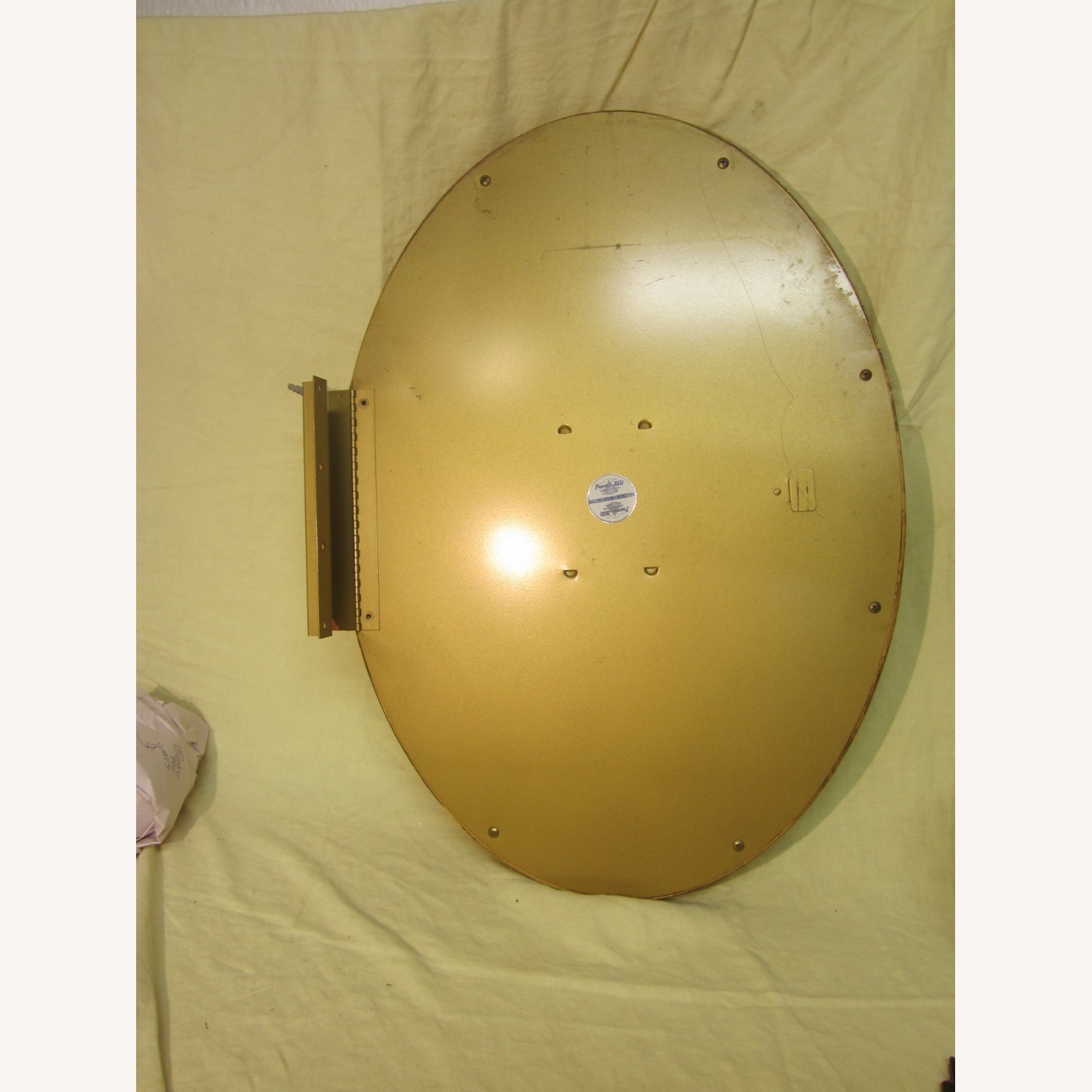 Vintage 50's Gold Tone Framed Mirror  - image-4