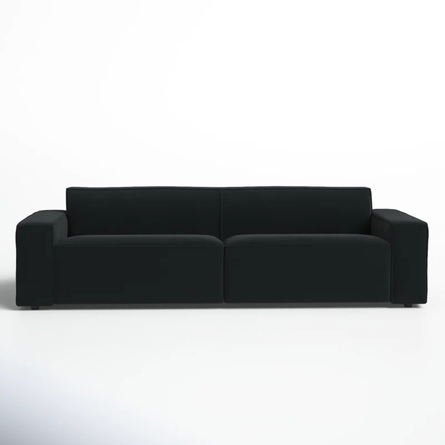 AllModern Black Velvet Couch - image-5
