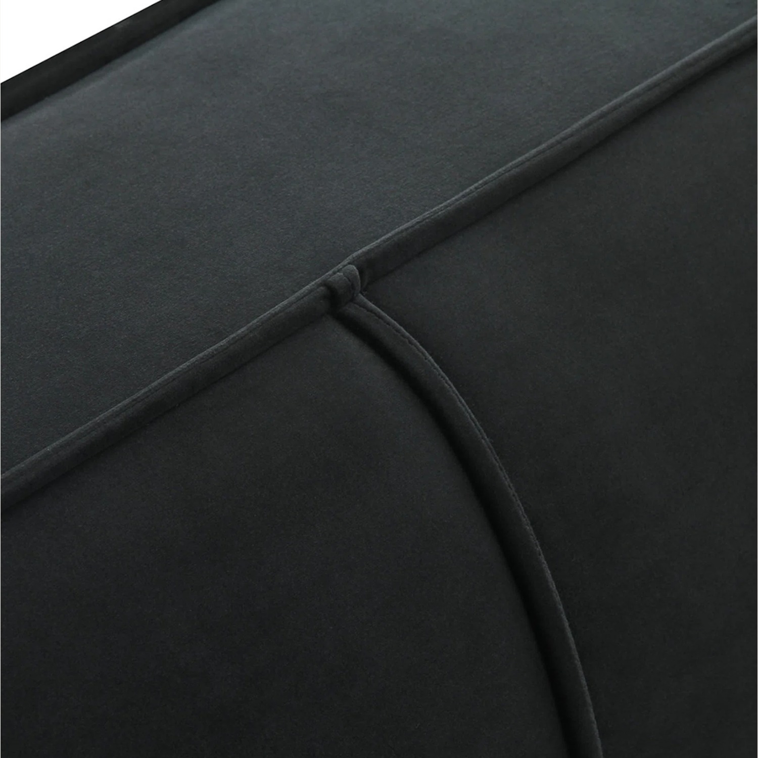AllModern Black Velvet Couch - image-3