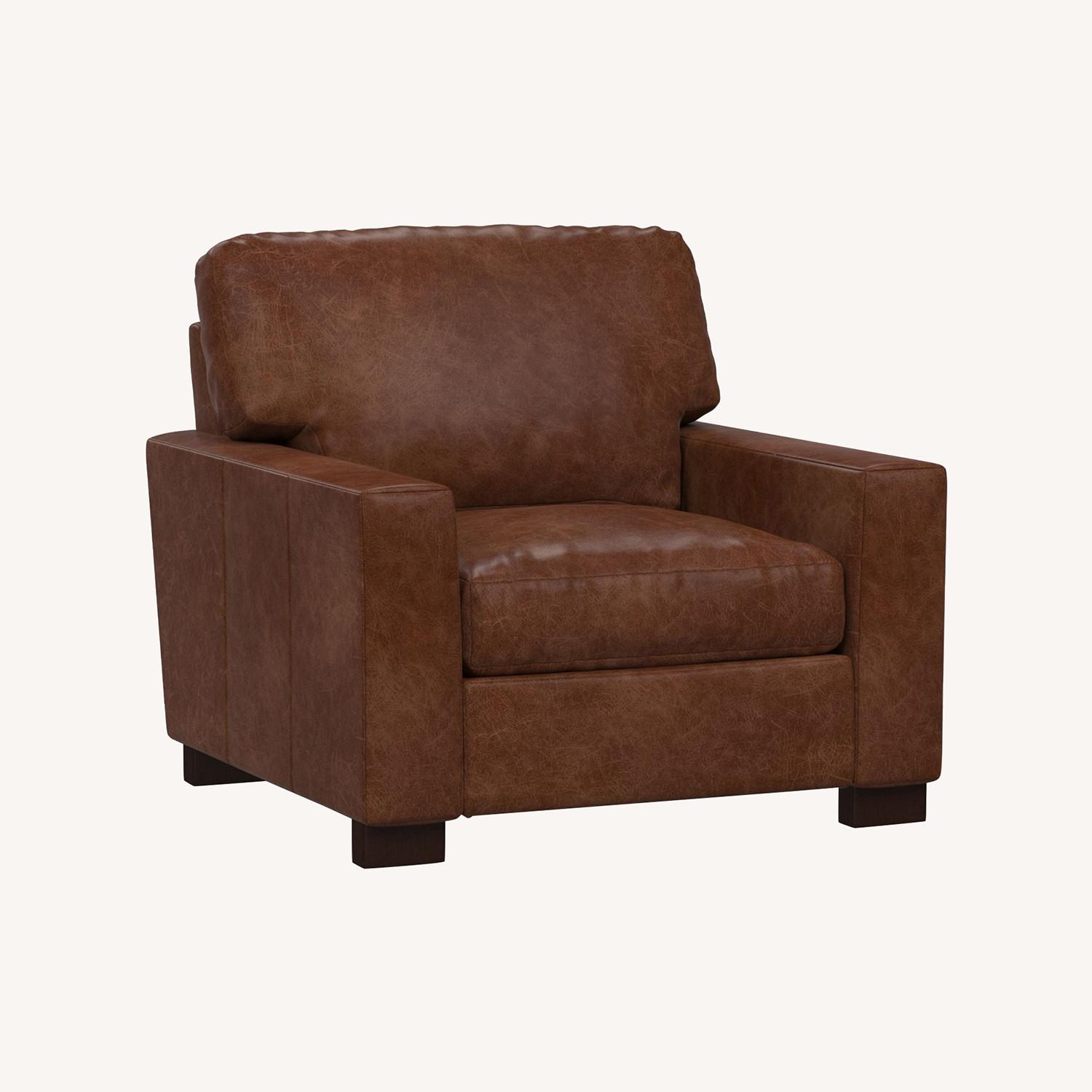 Pottery Barn Turner Leather Chair - image-0