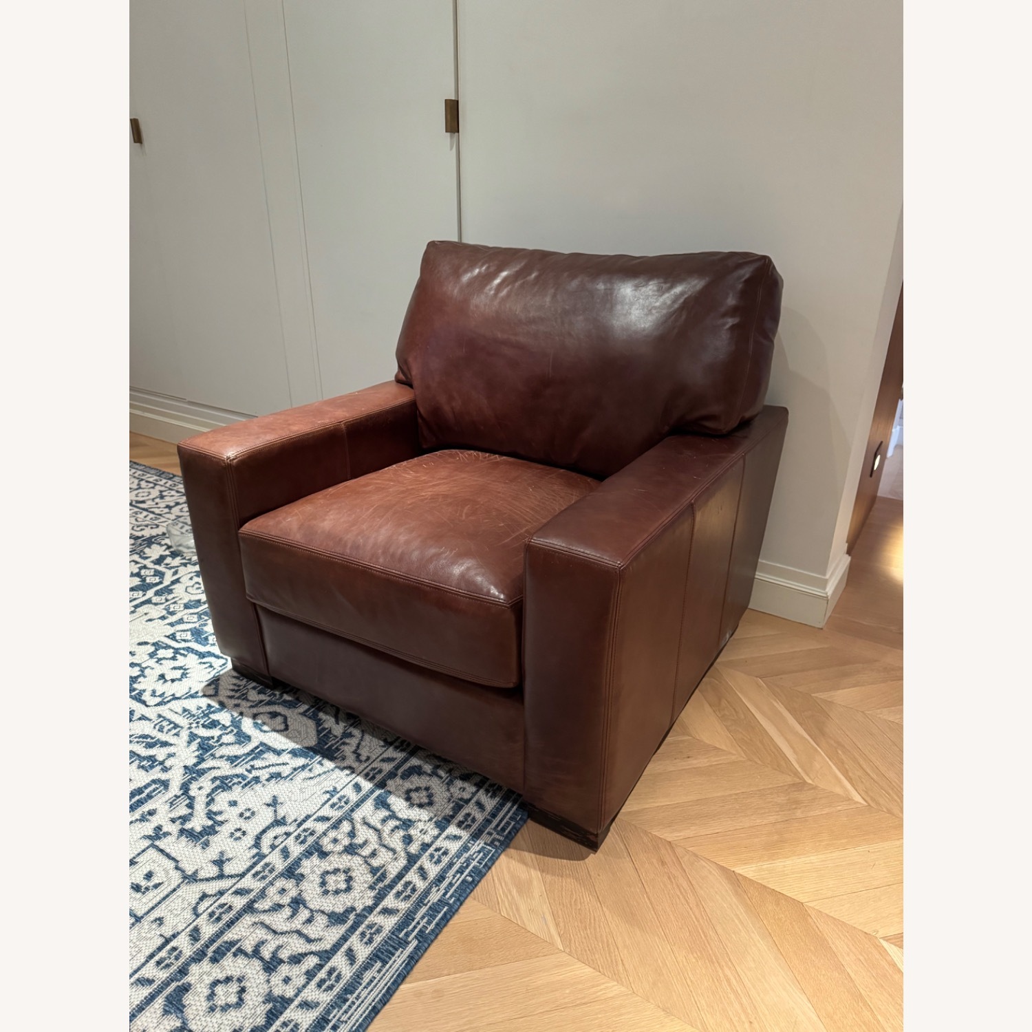 Pottery Barn Turner Leather Chair - image-2