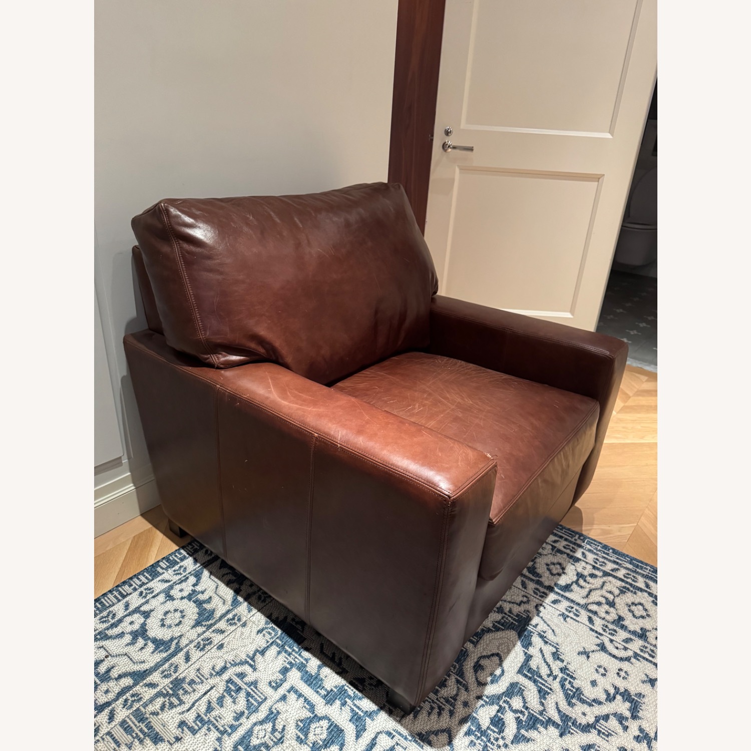 Pottery Barn Turner Leather Chair - image-4
