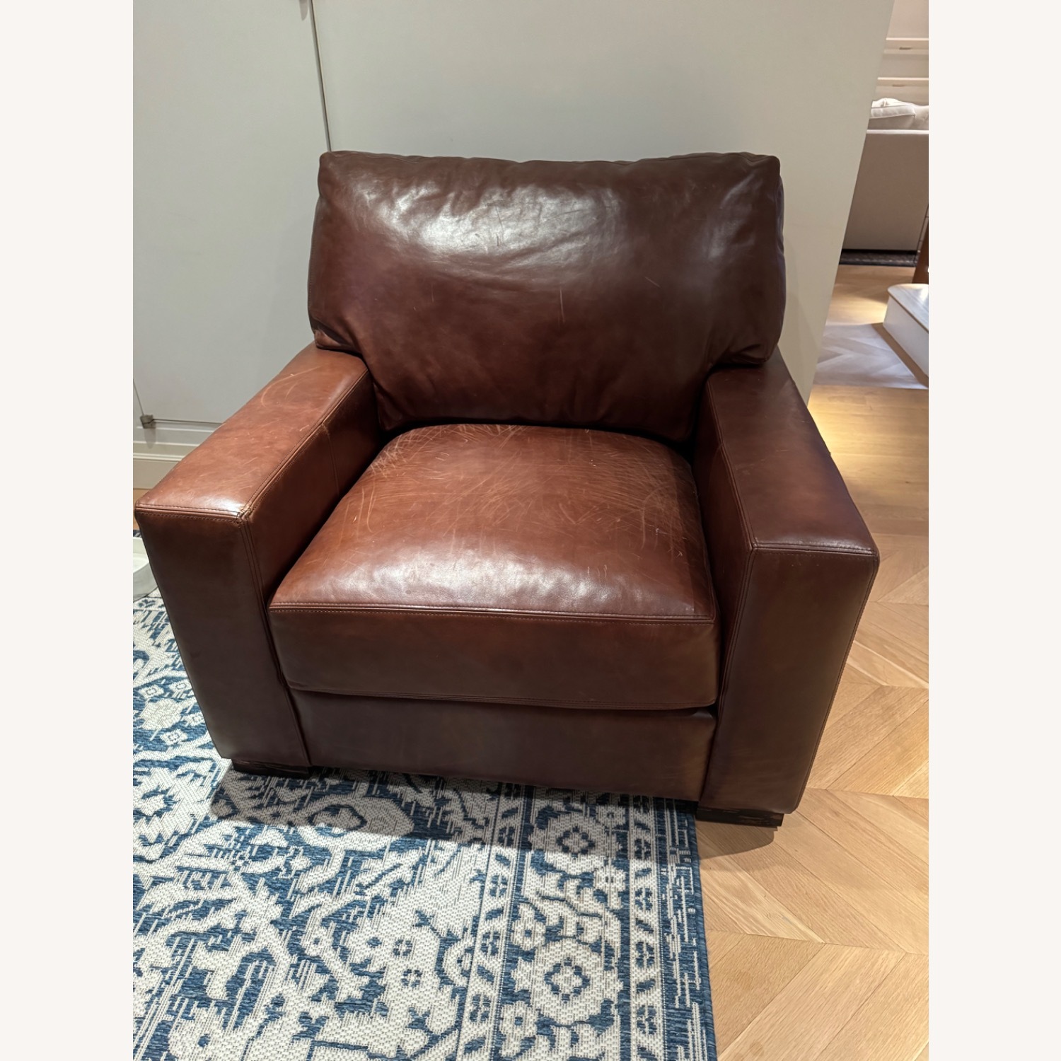 Pottery Barn Turner Leather Chair - image-3