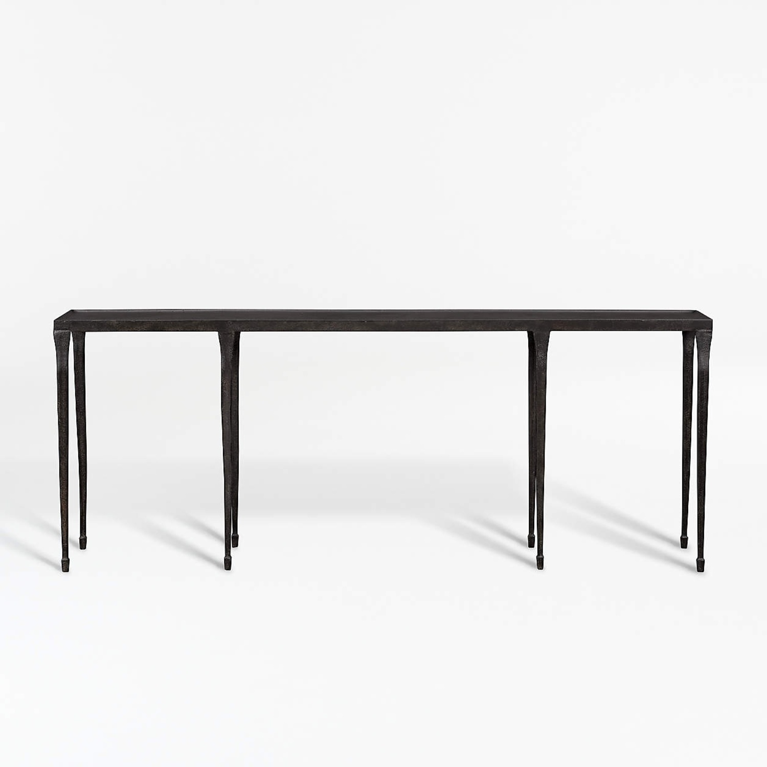 Silviano 84" Rectangular Black Iron and Steel Console Table - image-16