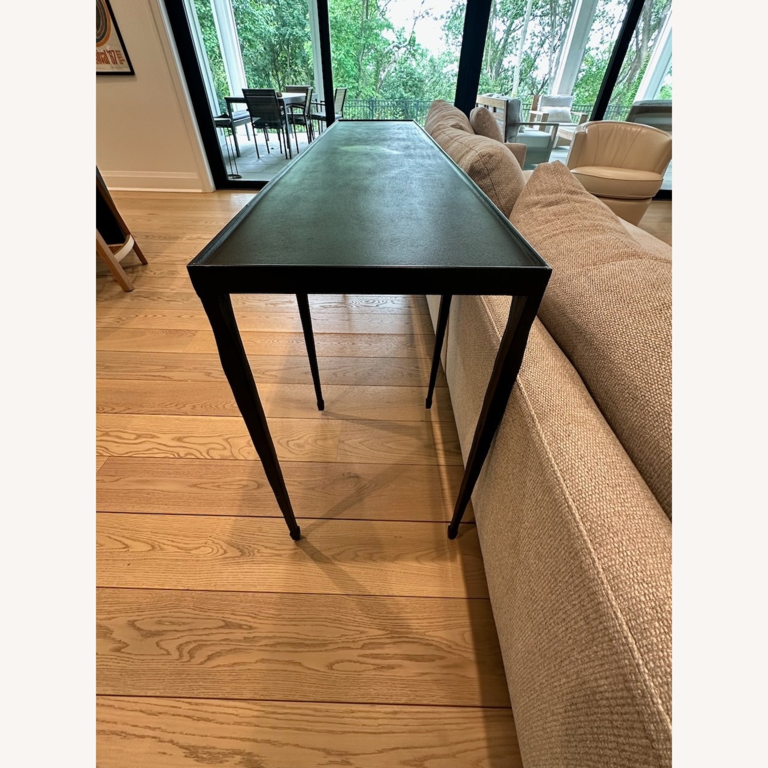 Silviano 84" Rectangular Black Iron and Steel Console Table - image-10