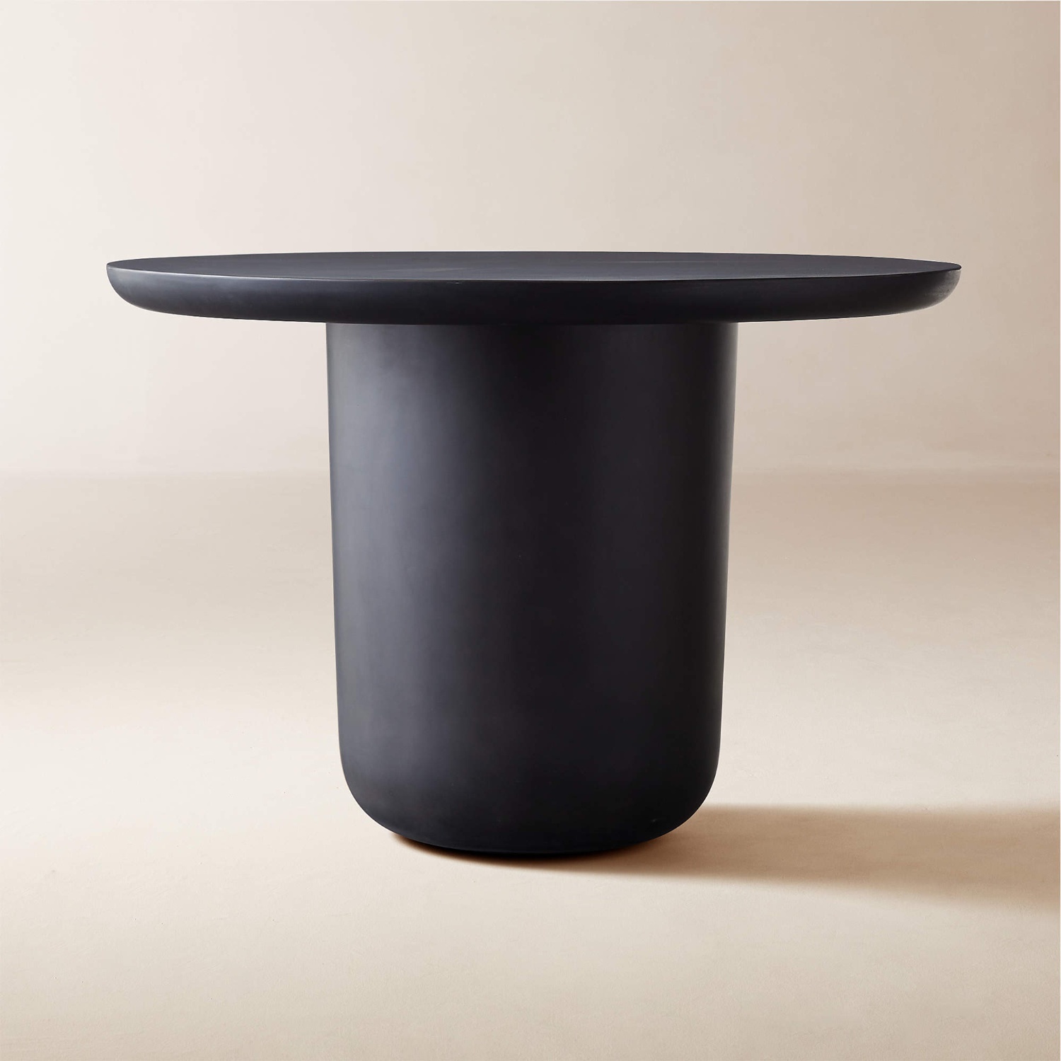 CB2 Lola 45" Round Black Concrete Dining Table - image-9