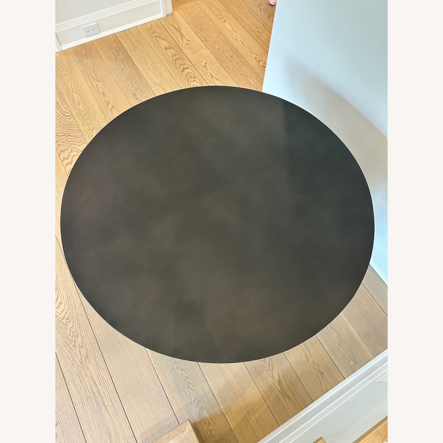 CB2 Lola 45" Round Black Concrete Dining Table - image-4