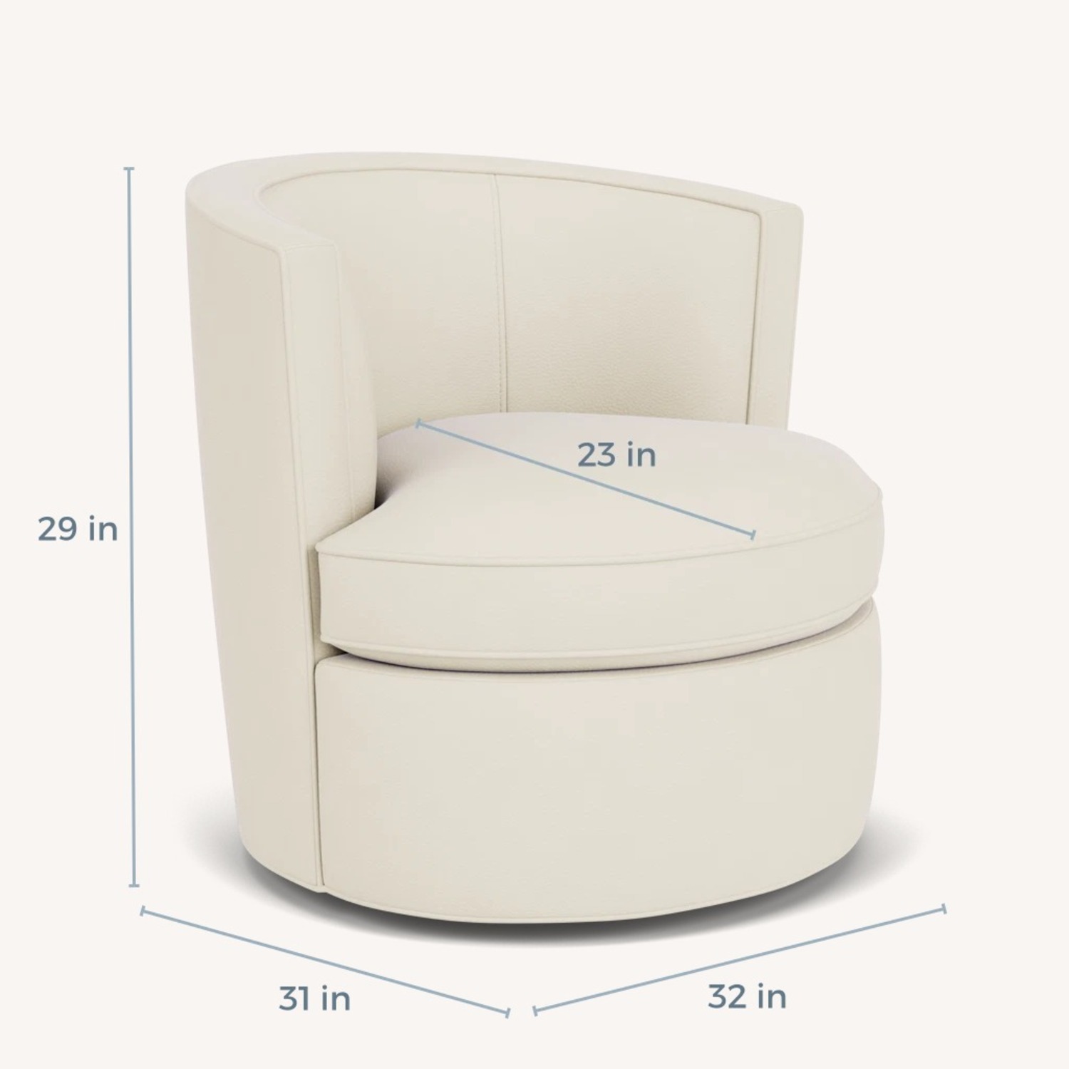 Room&Board Otis Leather Swivel Chair - image-15