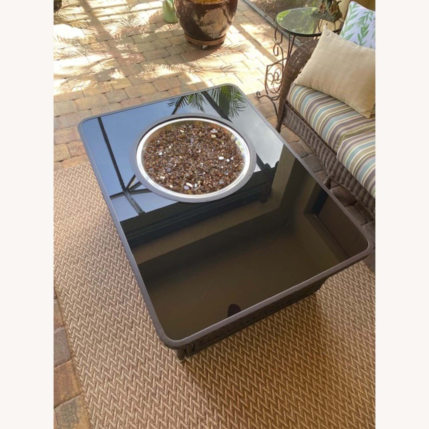 Wicker Outdoor Fire Table - image-3