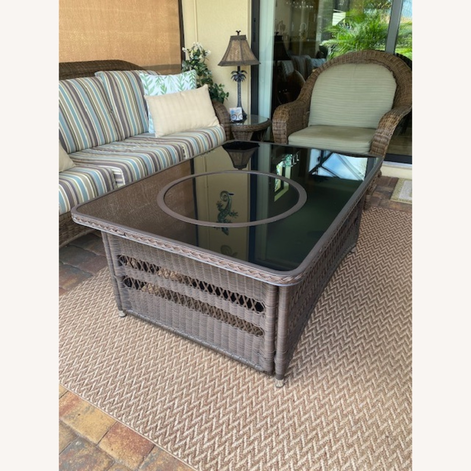 Wicker Outdoor Fire Table - image-2