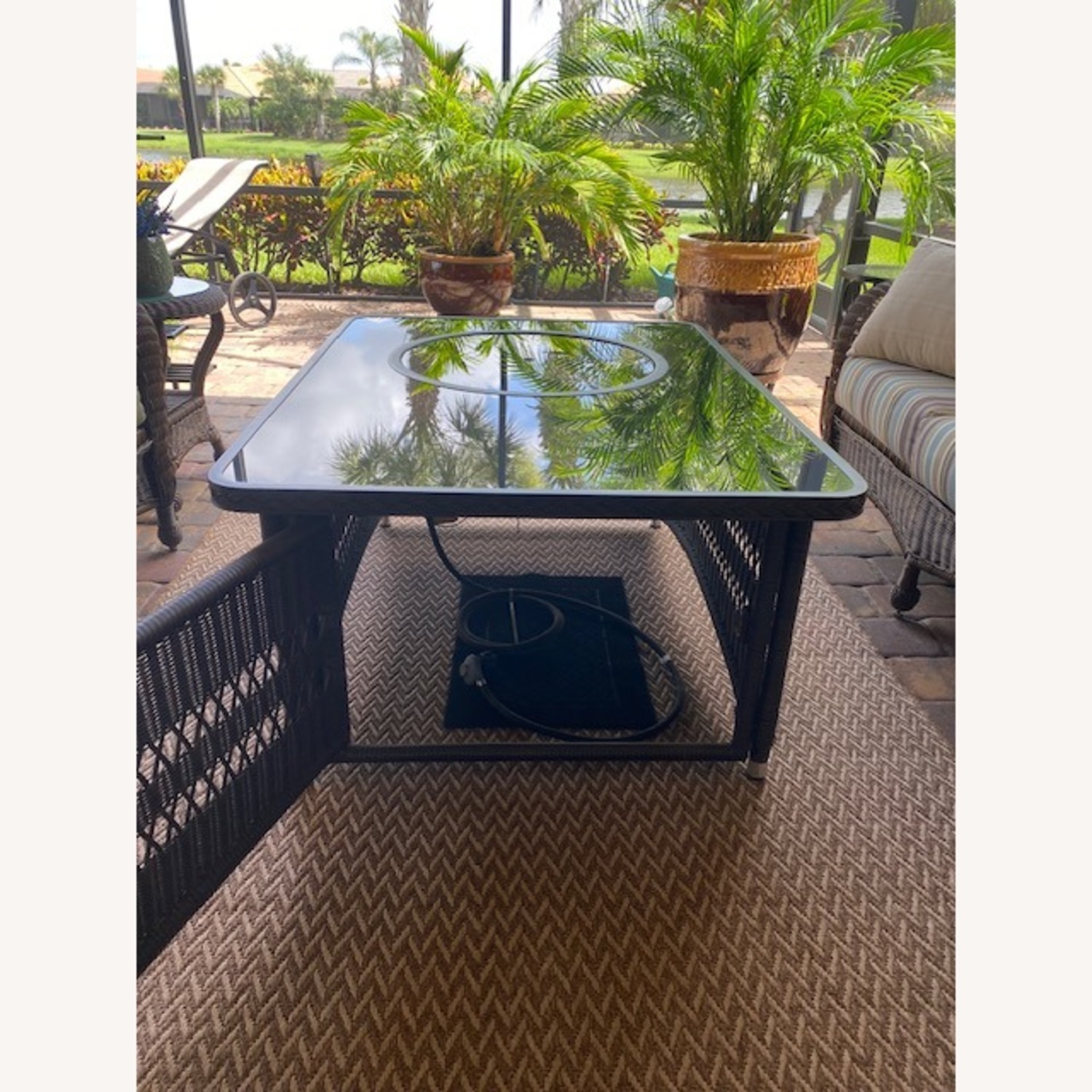 Wicker Outdoor Fire Table - image-5