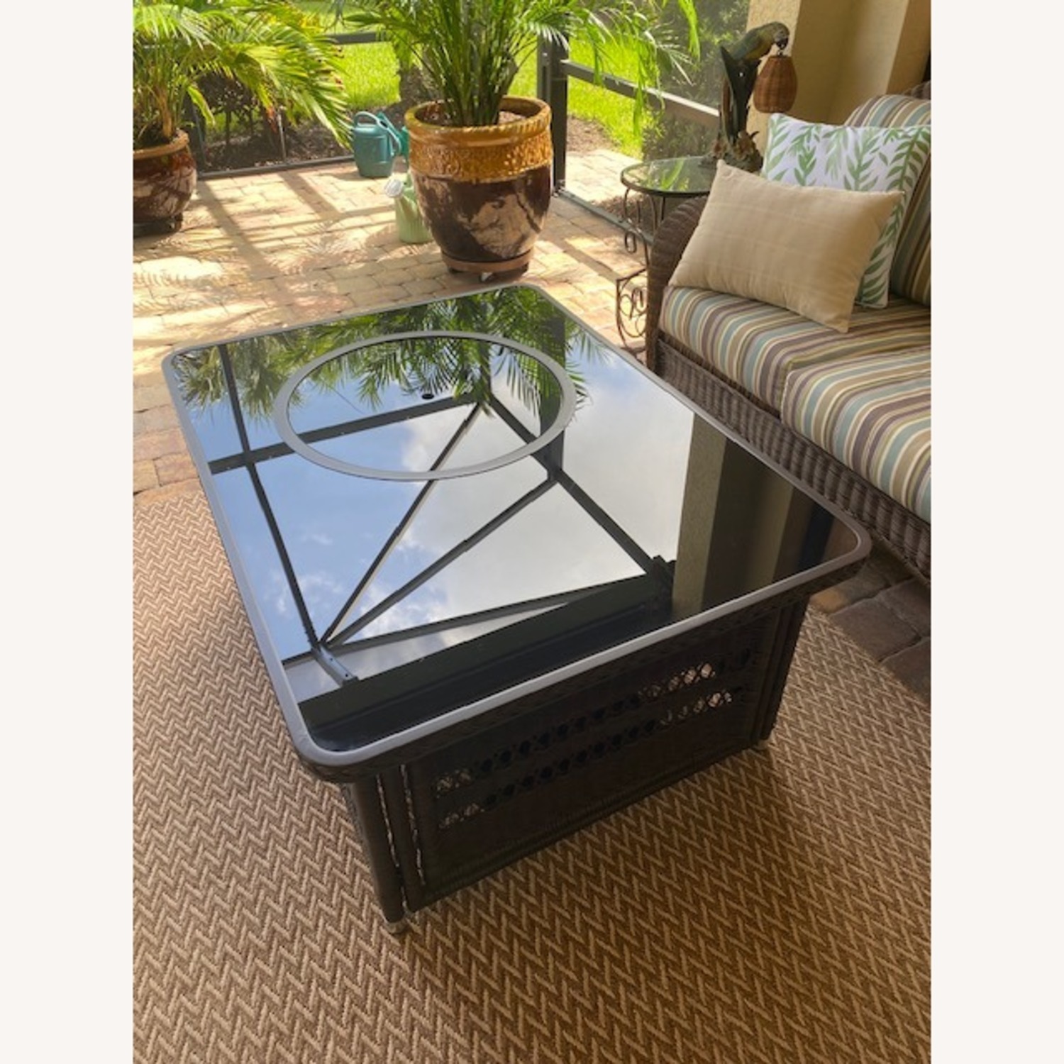 Wicker Outdoor Fire Table - image-4