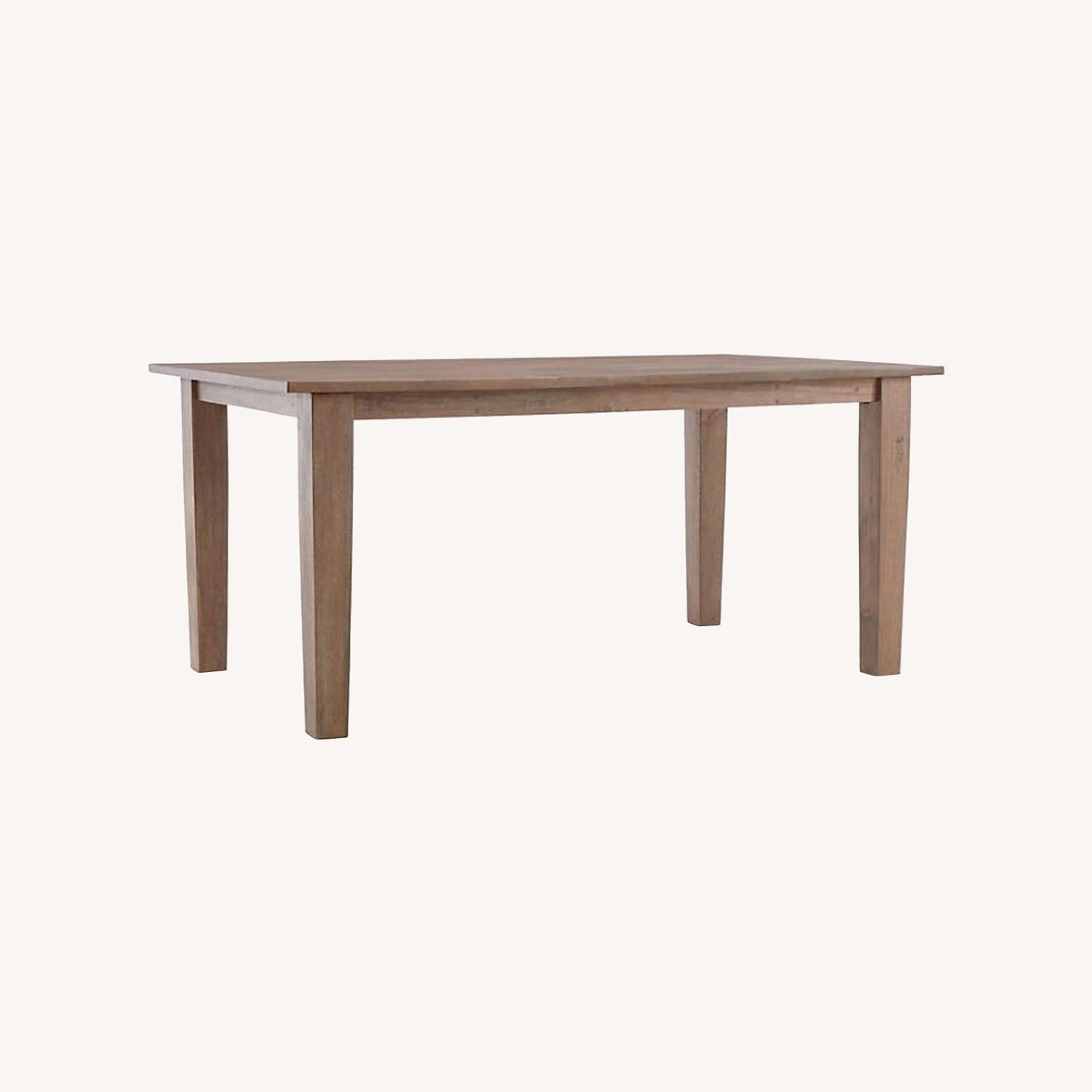 Crate & Barrel Basque Brown Dining Table Set - image-0