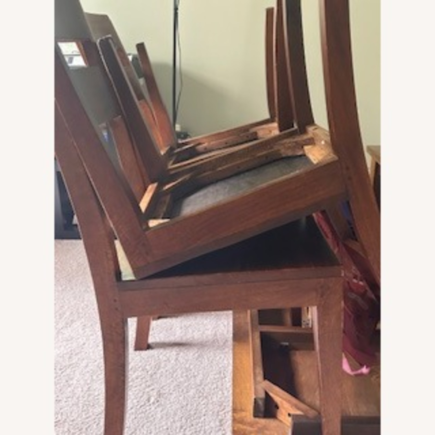 Crate & Barrel Basque Brown Dining Table Set - image-2