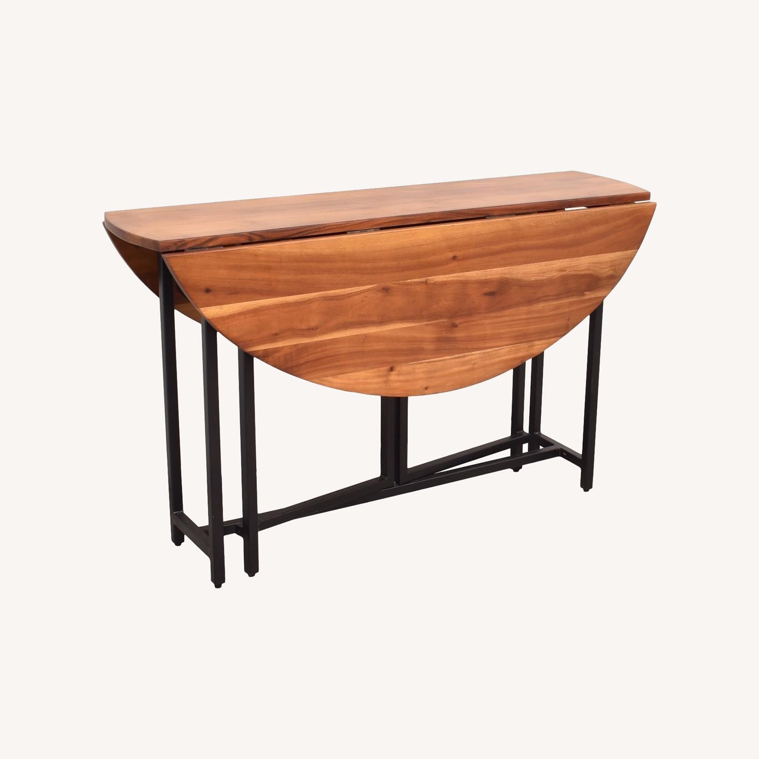 Crate & Barrel Origami Drop Leaf Dining Table - image-0