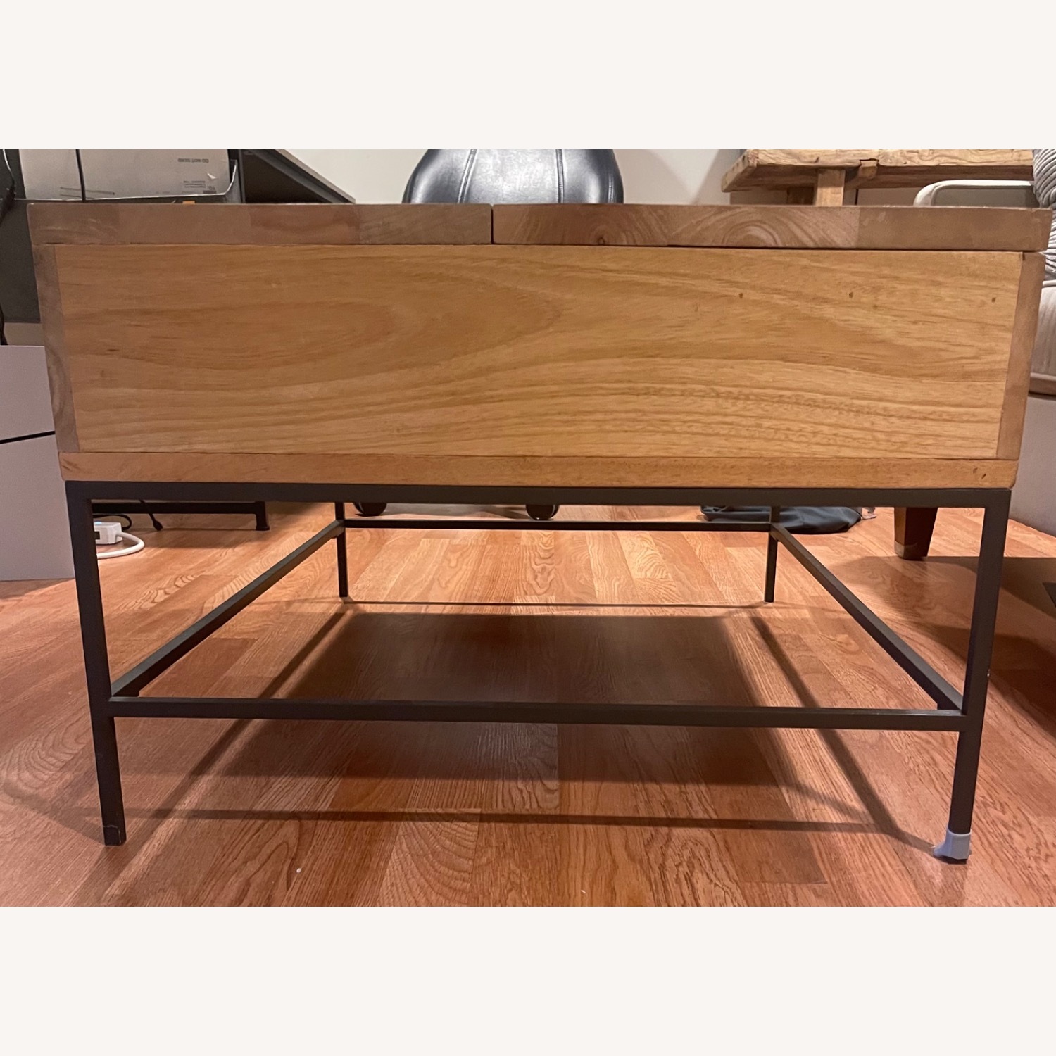 West Elm Industrial Storage Pop-Up Coffee Table - image-4
