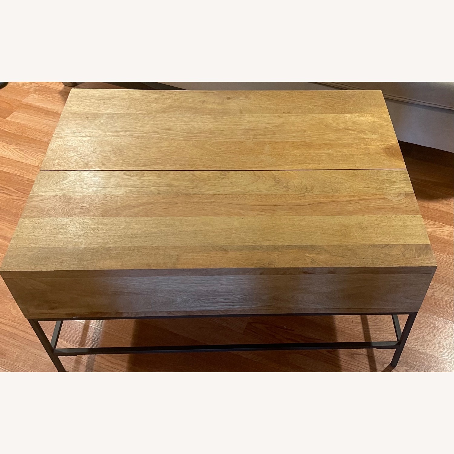 West Elm Industrial Storage Pop-Up Coffee Table - image-5