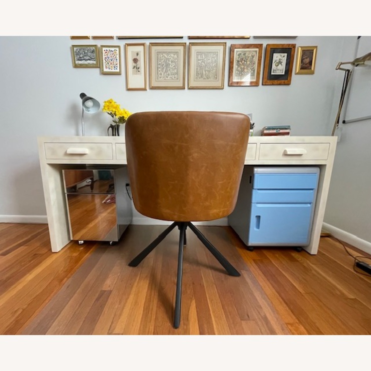 Long Desk Console Couch table in Ivory Lacquer - image-6