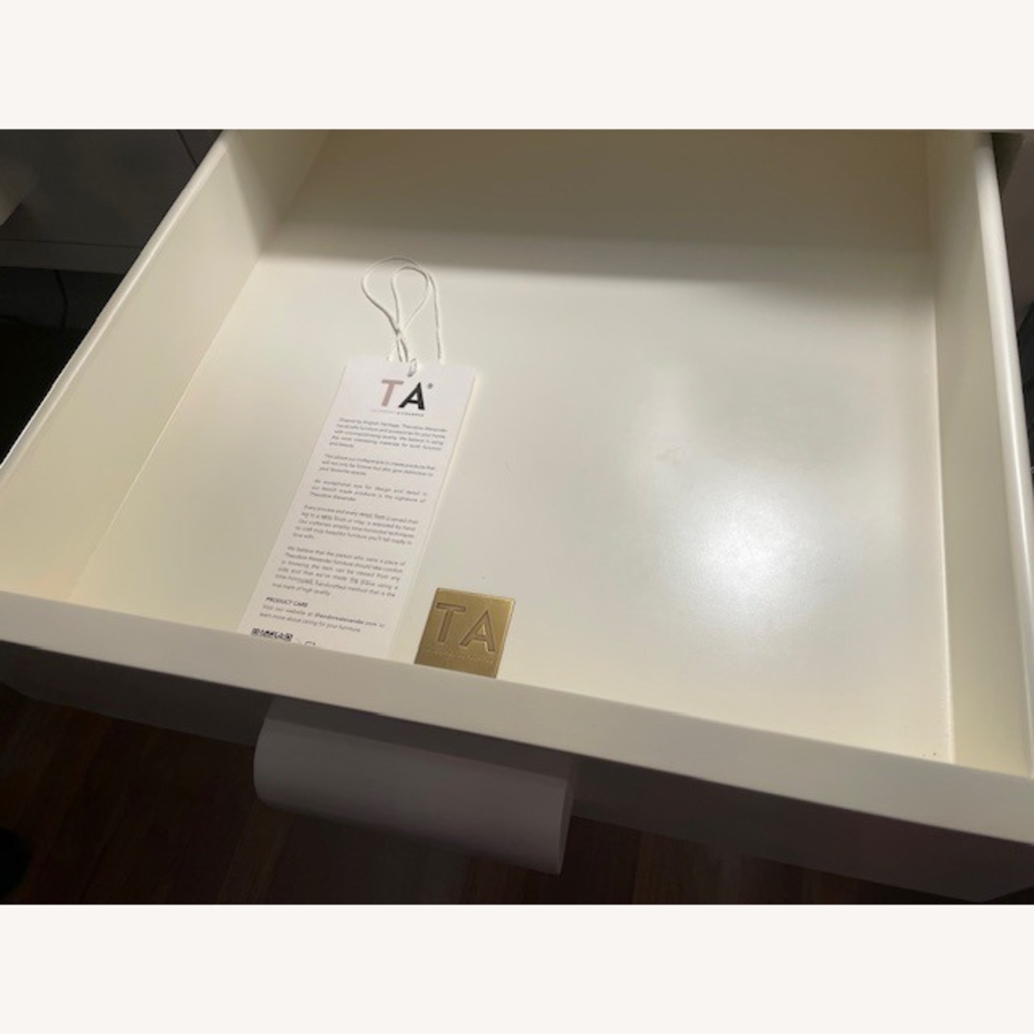 Long Desk Console Couch table in Ivory Lacquer - image-10