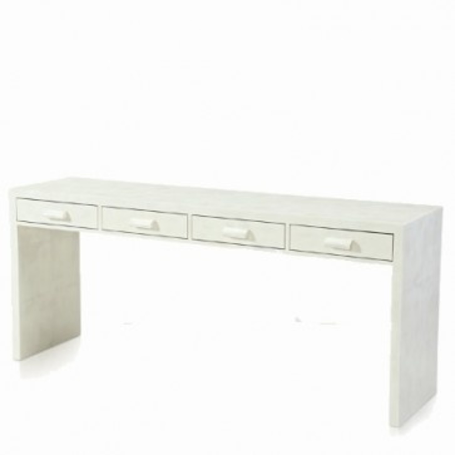 Long Desk Console Couch table in Ivory Lacquer - image-12