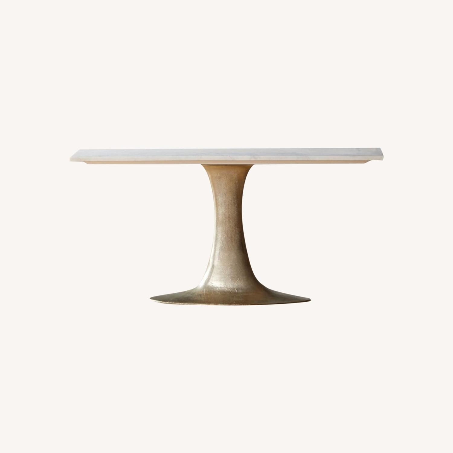 CB2 Marble Console Table - image-0