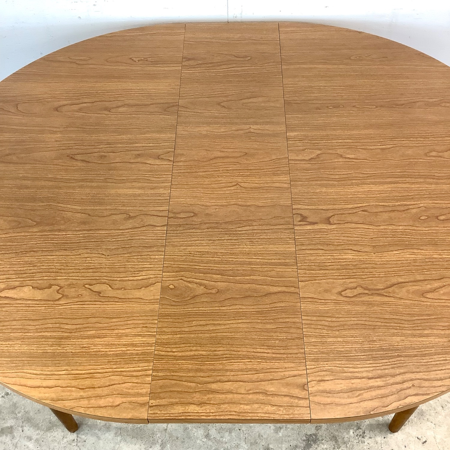 Mid-Century Round Dining Table W Leaf - image-5