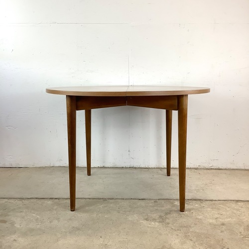 Used Mid-Century Round Dining Table W Leaf for sale on AptDeco