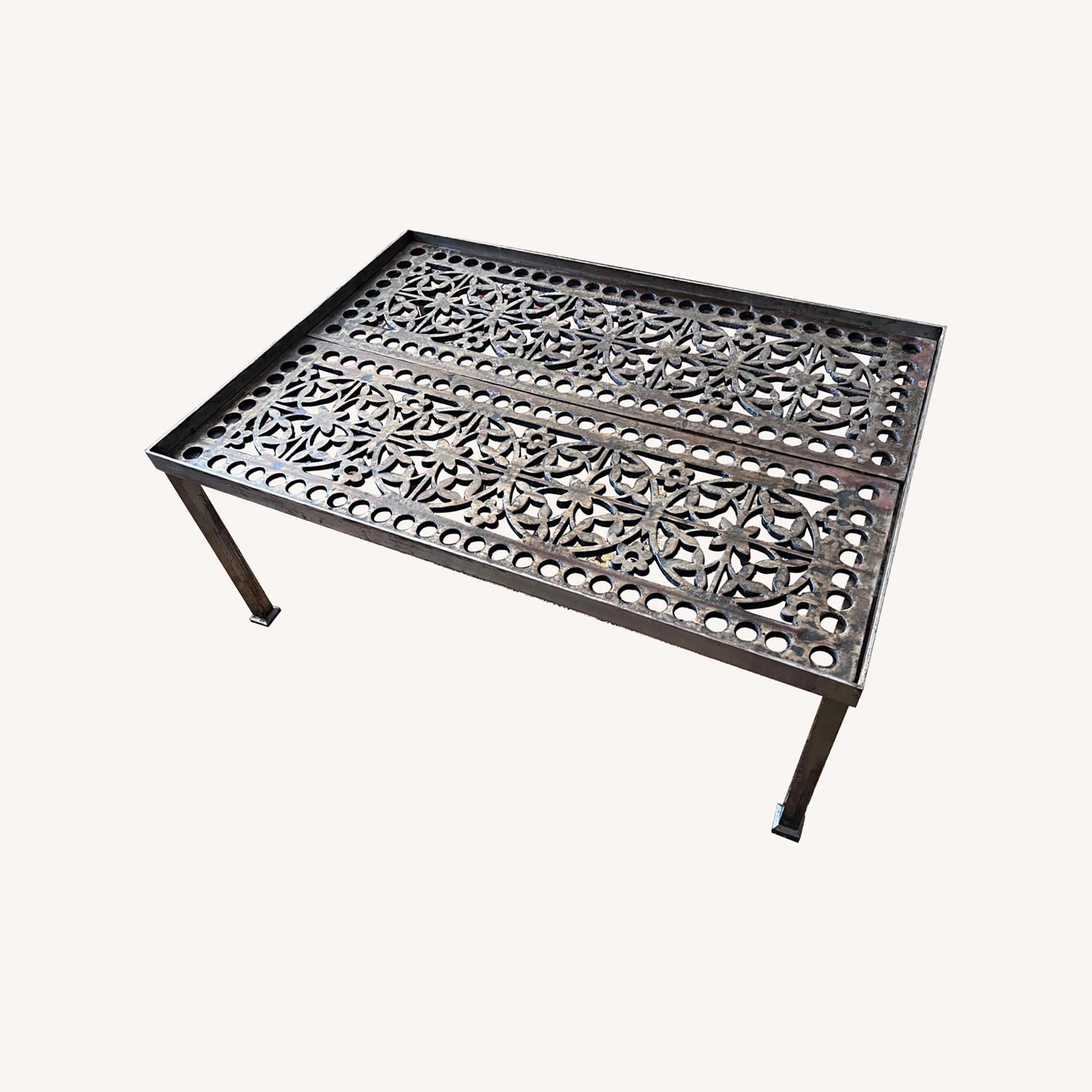 Steel Frame Coffee Table from English Heating Grid - image-0
