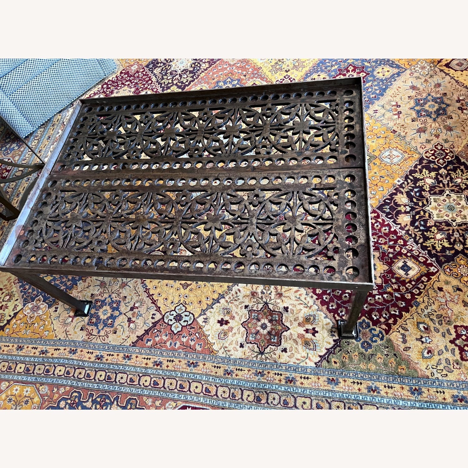 Steel Frame Coffee Table from English Heating Grid - image-1