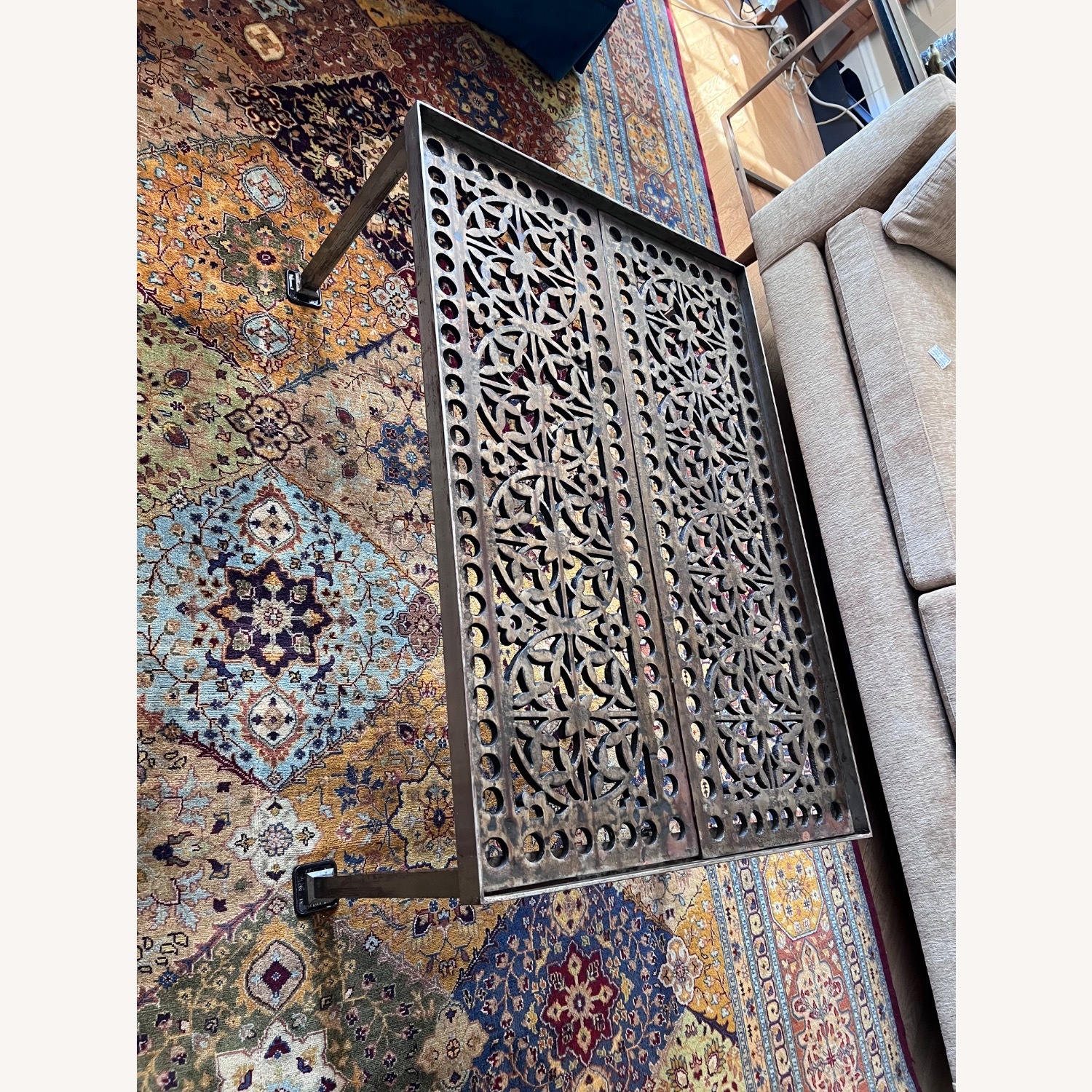 Steel Frame Coffee Table from English Heating Grid - image-2