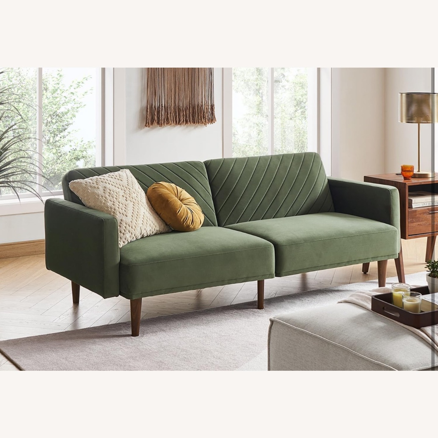 mopio Small Futon Olive Green - image-1