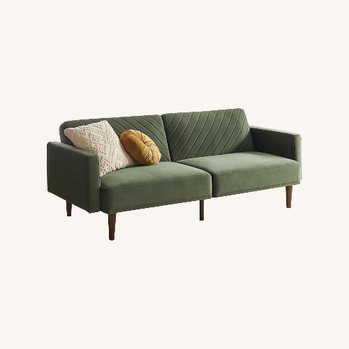 Used mopio Small Futon Olive Green for sale on AptDeco
