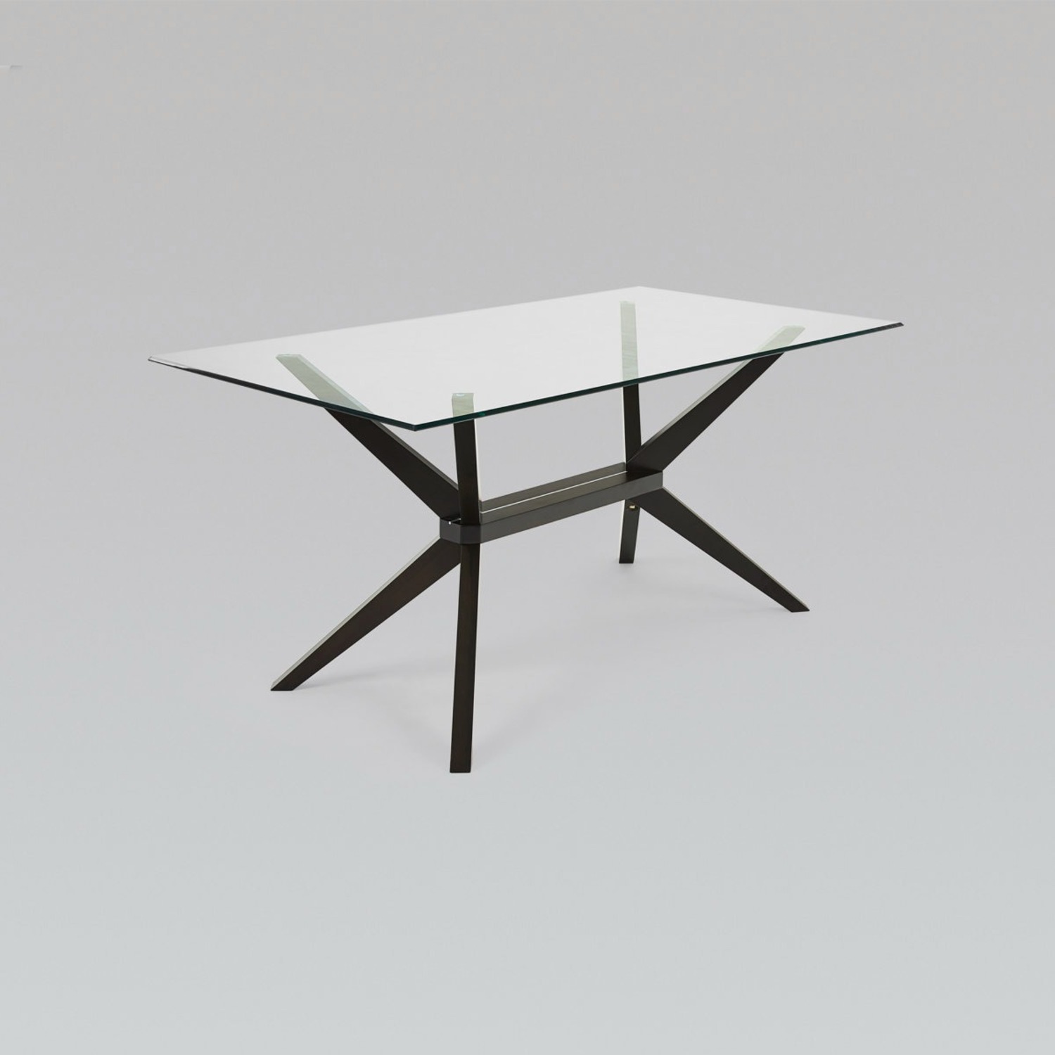 Cuomo Glass Top Solid Wood Base Dining Table - image-8