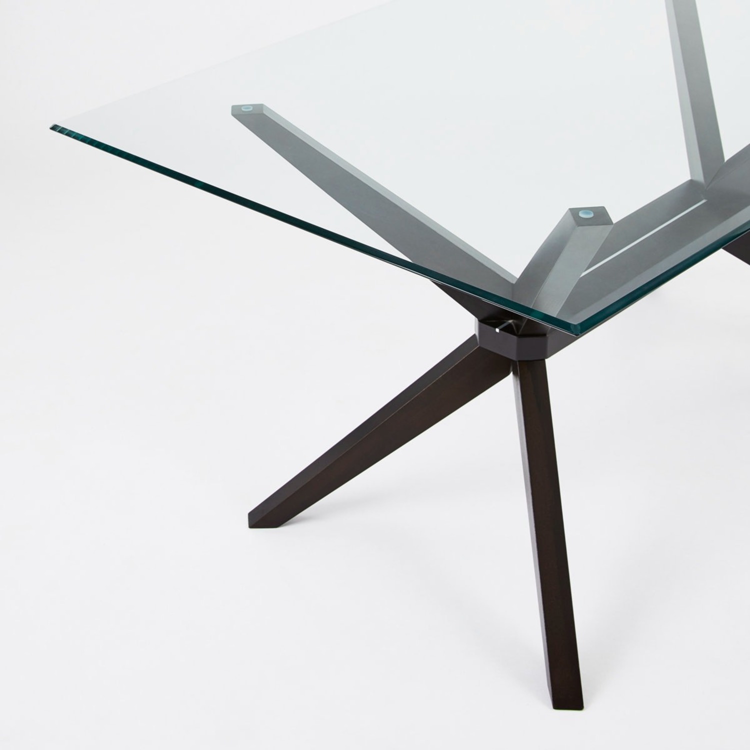 Cuomo Glass Top Solid Wood Base Dining Table - image-7