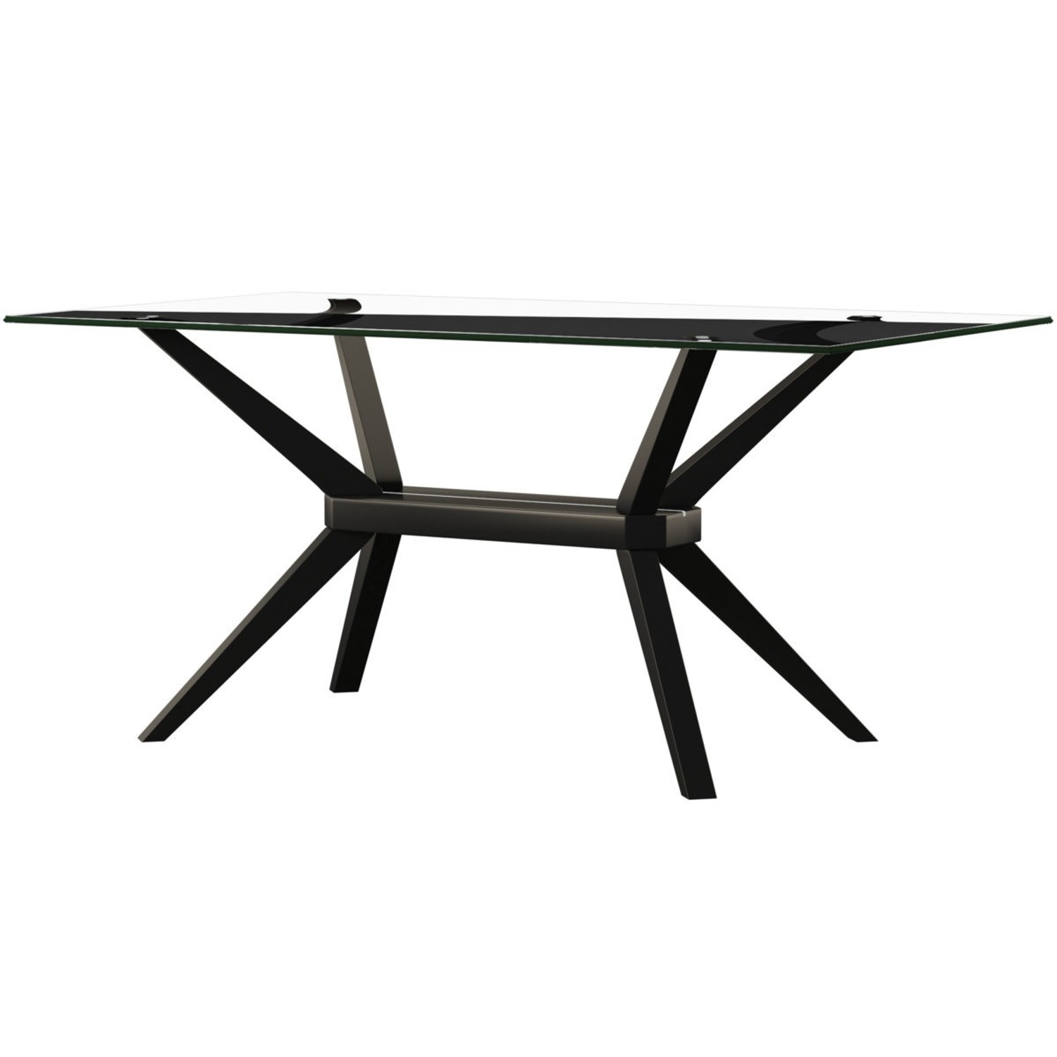 Cuomo Glass Top Solid Wood Base Dining Table - image-6