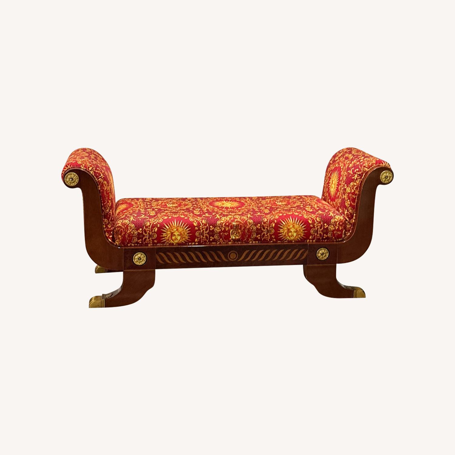 Vintage Italian Style Carved Bed Side Wood Bench  - image-0