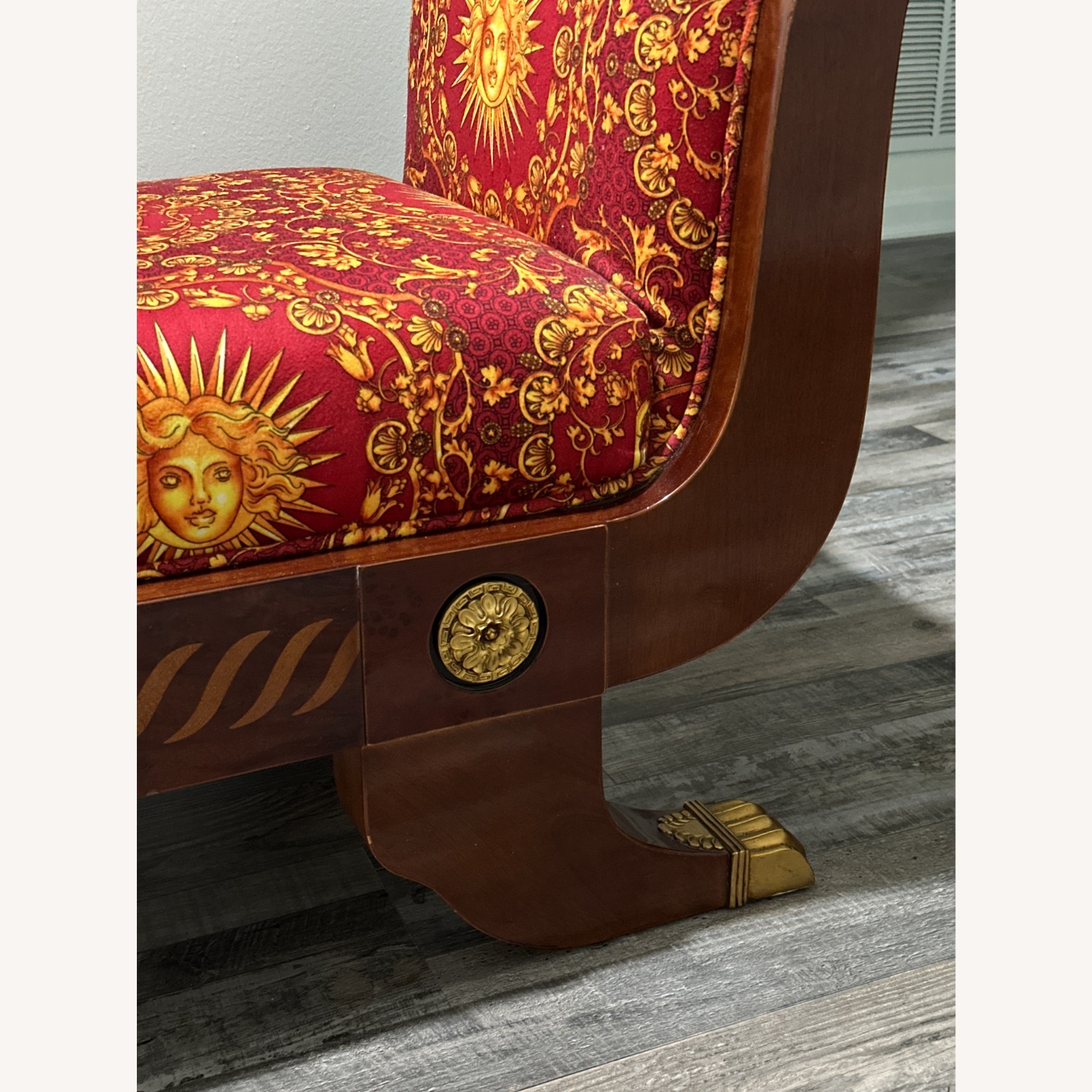 Vintage Italian Style Carved Bed Side Wood Bench  - image-3