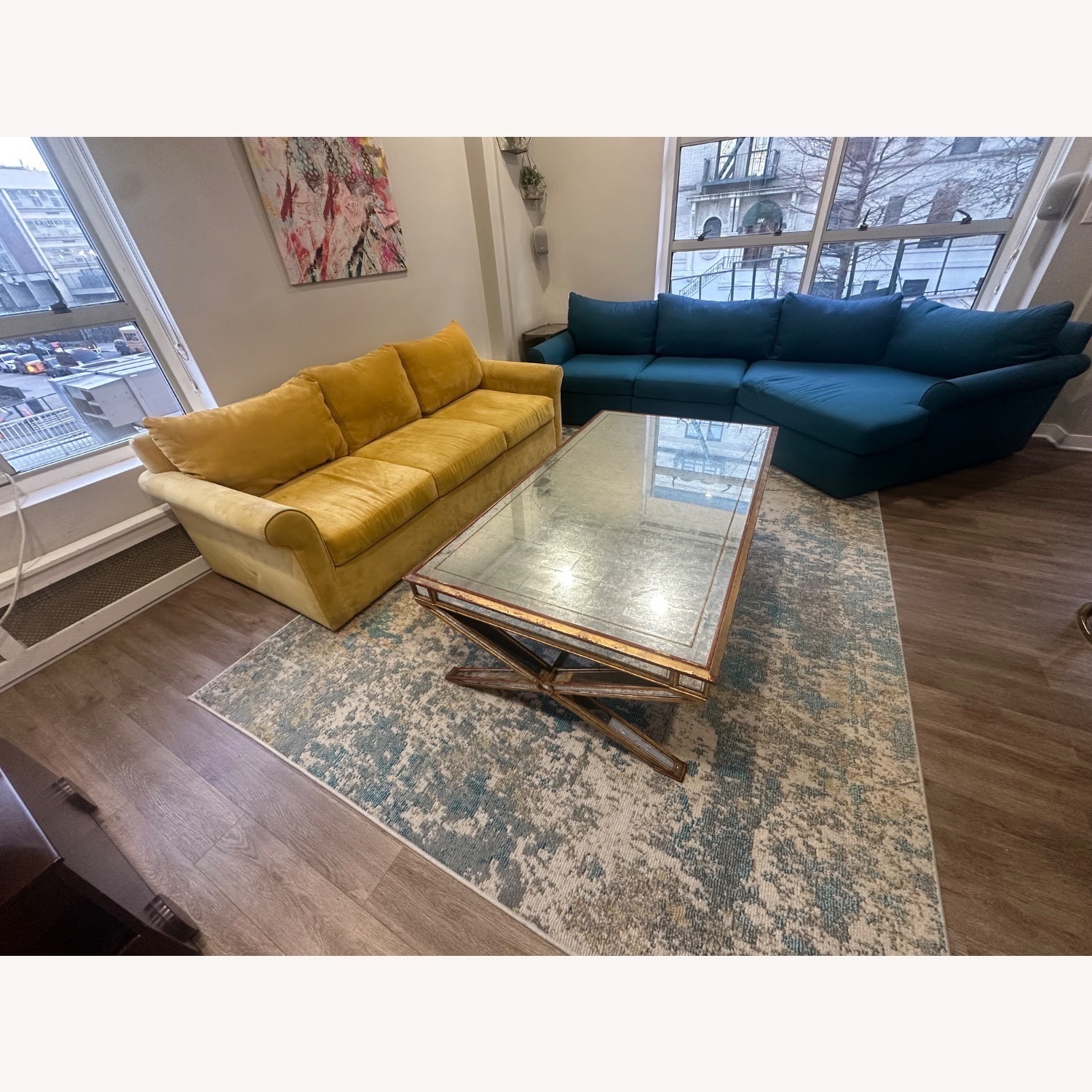 Lillian August Gold Mirrored Coffee Table  - image-9