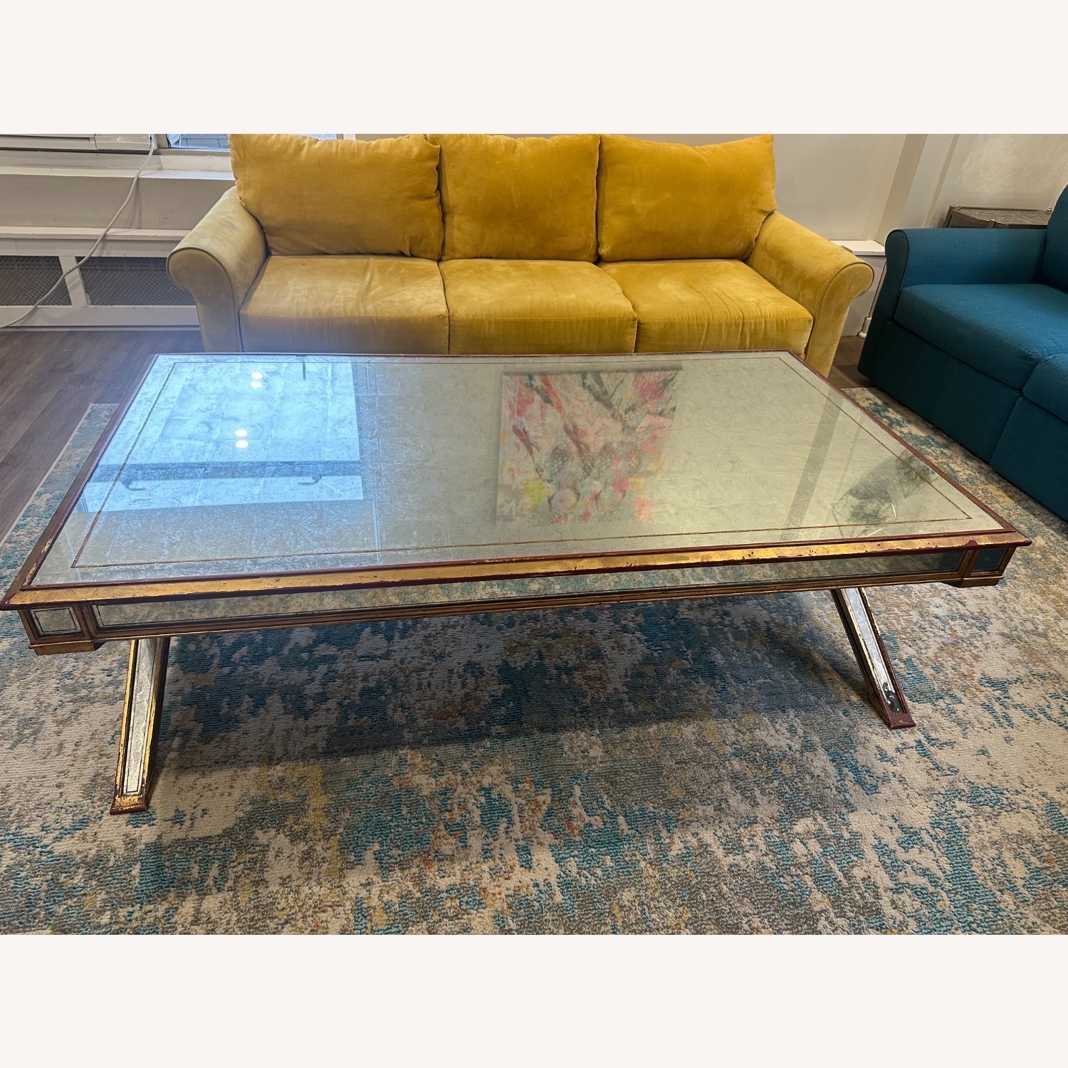 Lillian August Gold Mirrored Coffee Table  - image-7