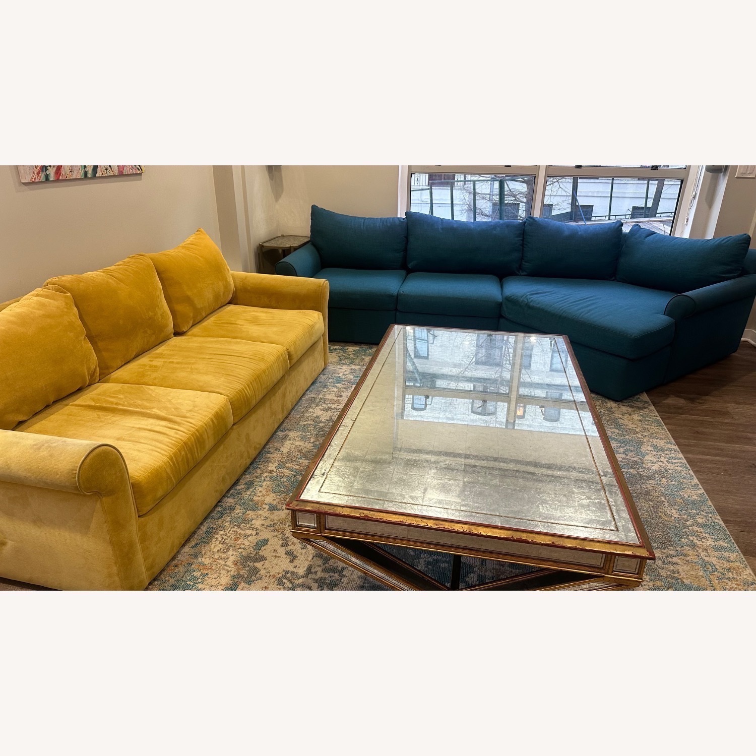 Lillian August Gold Mirrored Coffee Table  - image-4