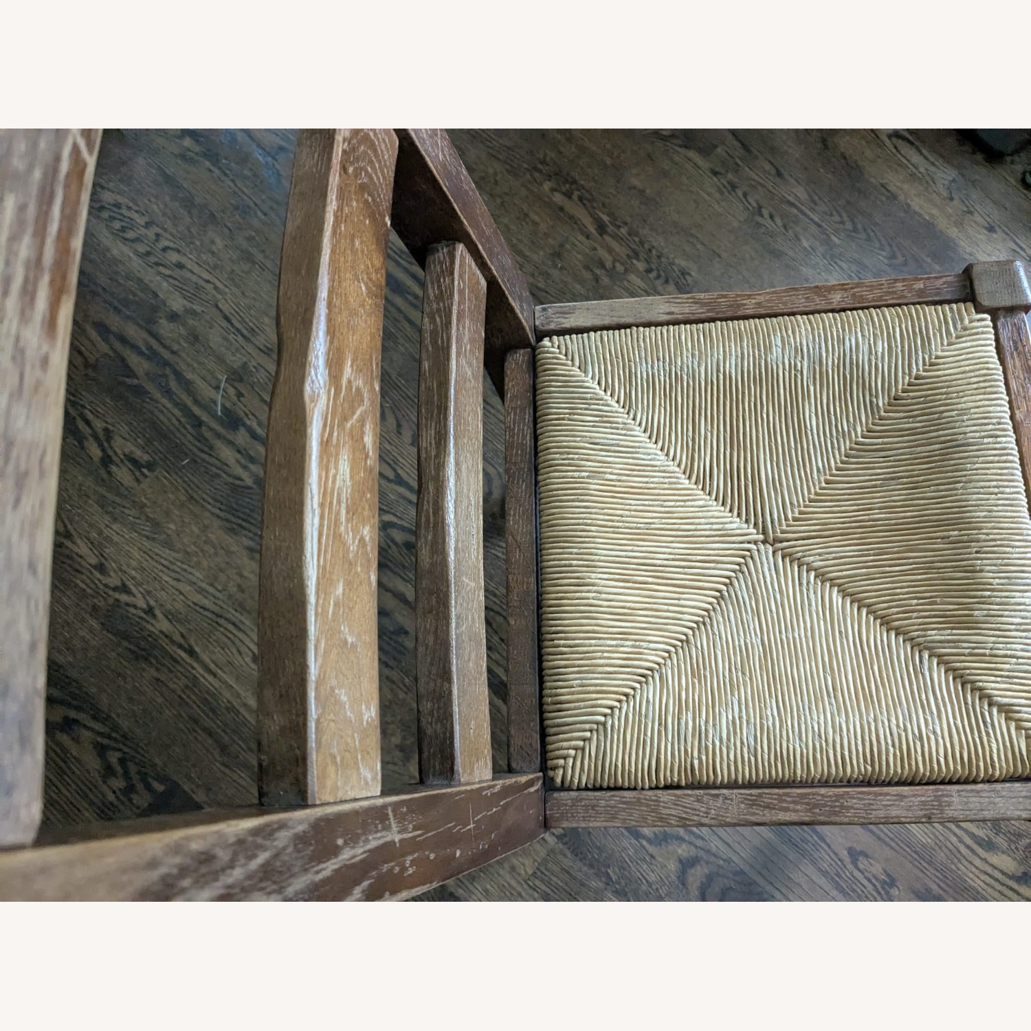 French Oak Kitchen Table + 2 Chairs - image-3