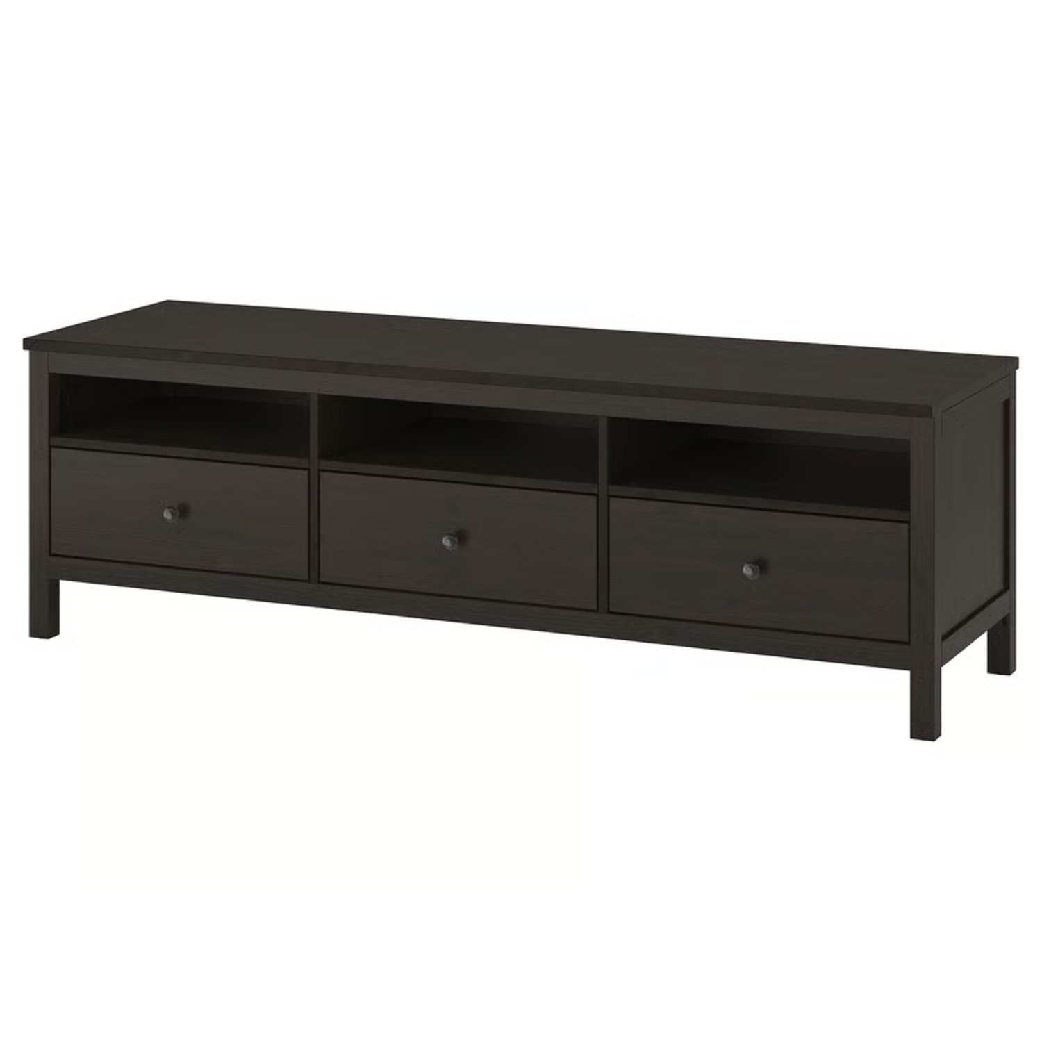 Hemnes TV Unit, Black-brown - image-4