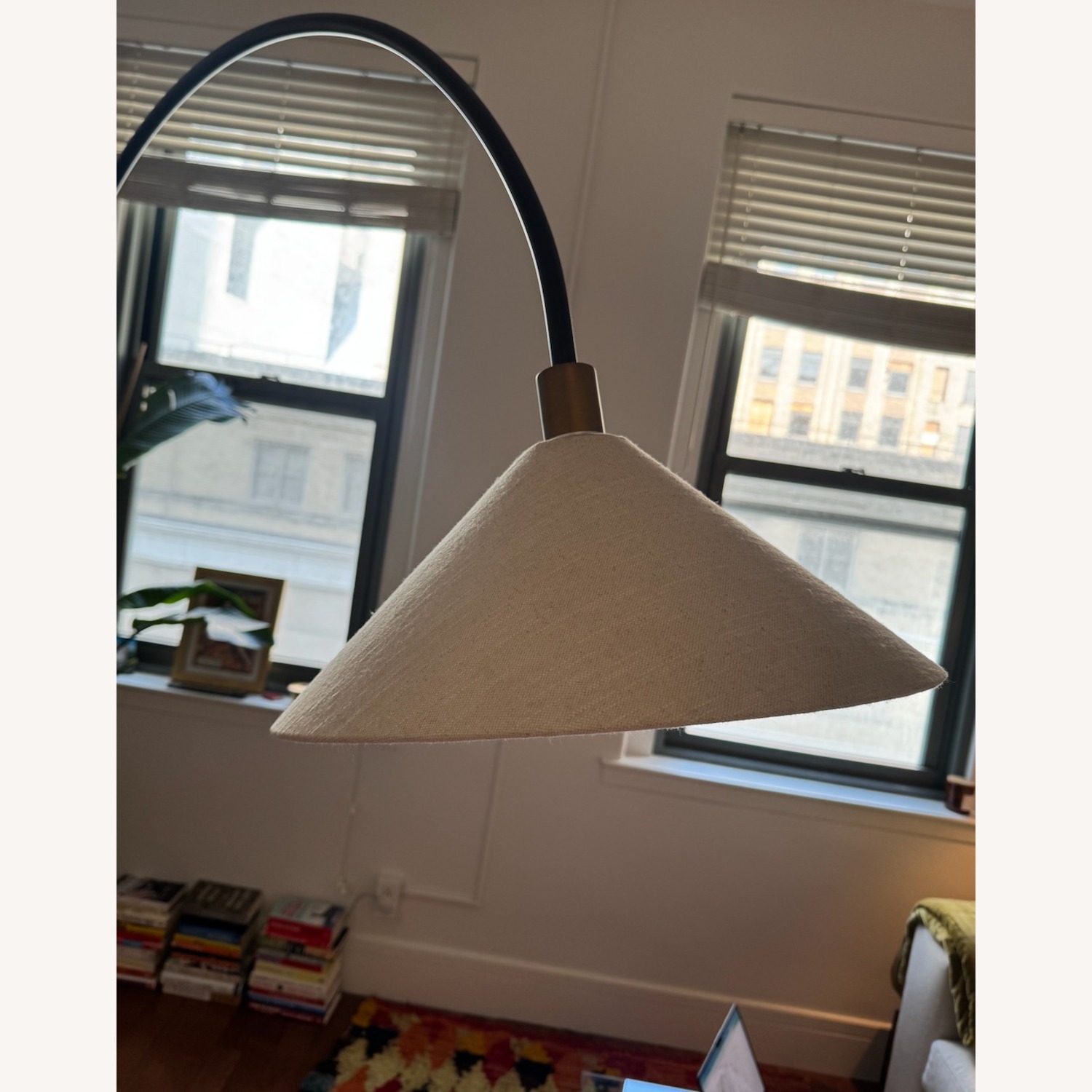 Crate & Barrel Sumner Arc Floor Lamp Natural - image-4
