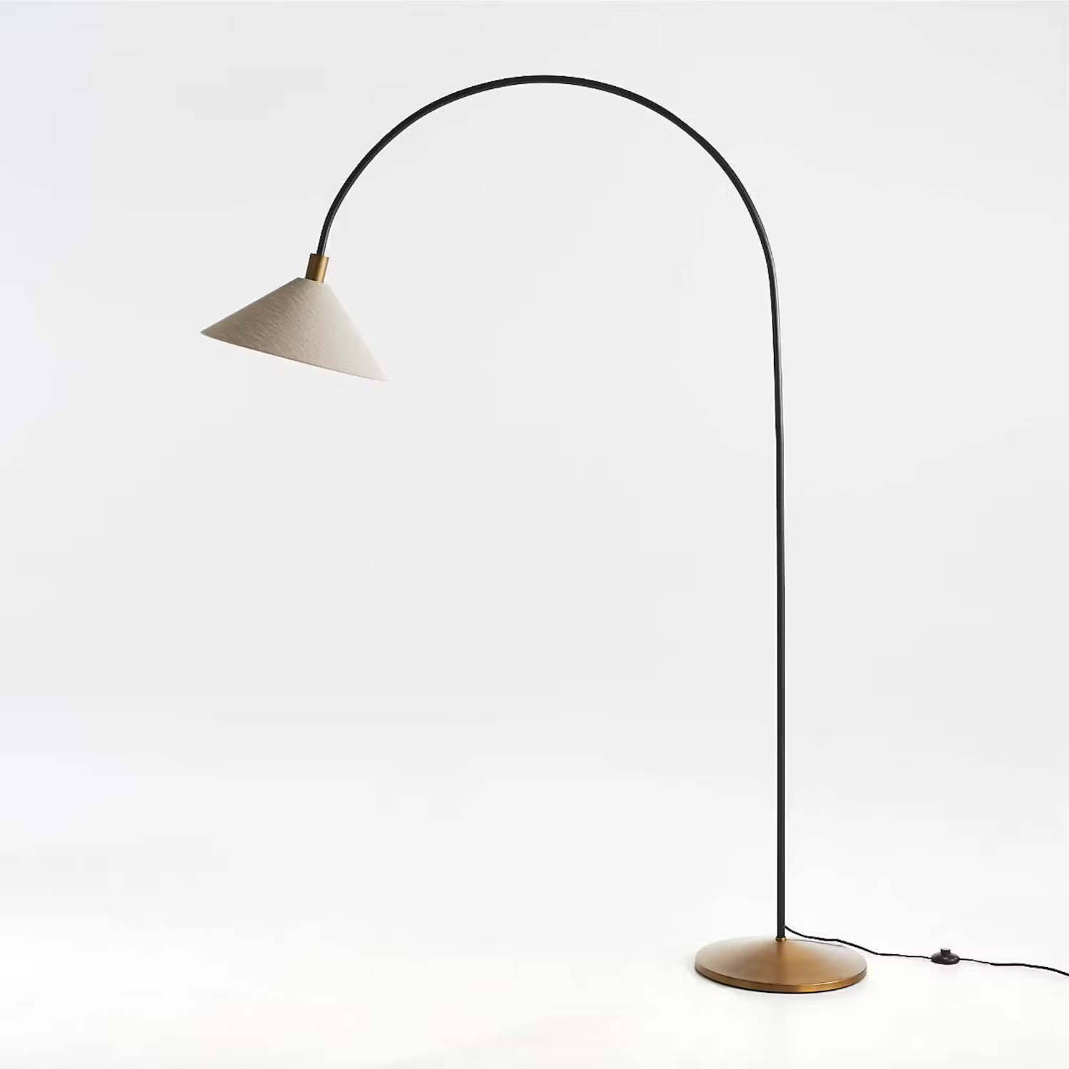 Crate & Barrel Sumner Arc Floor Lamp Natural - image-1