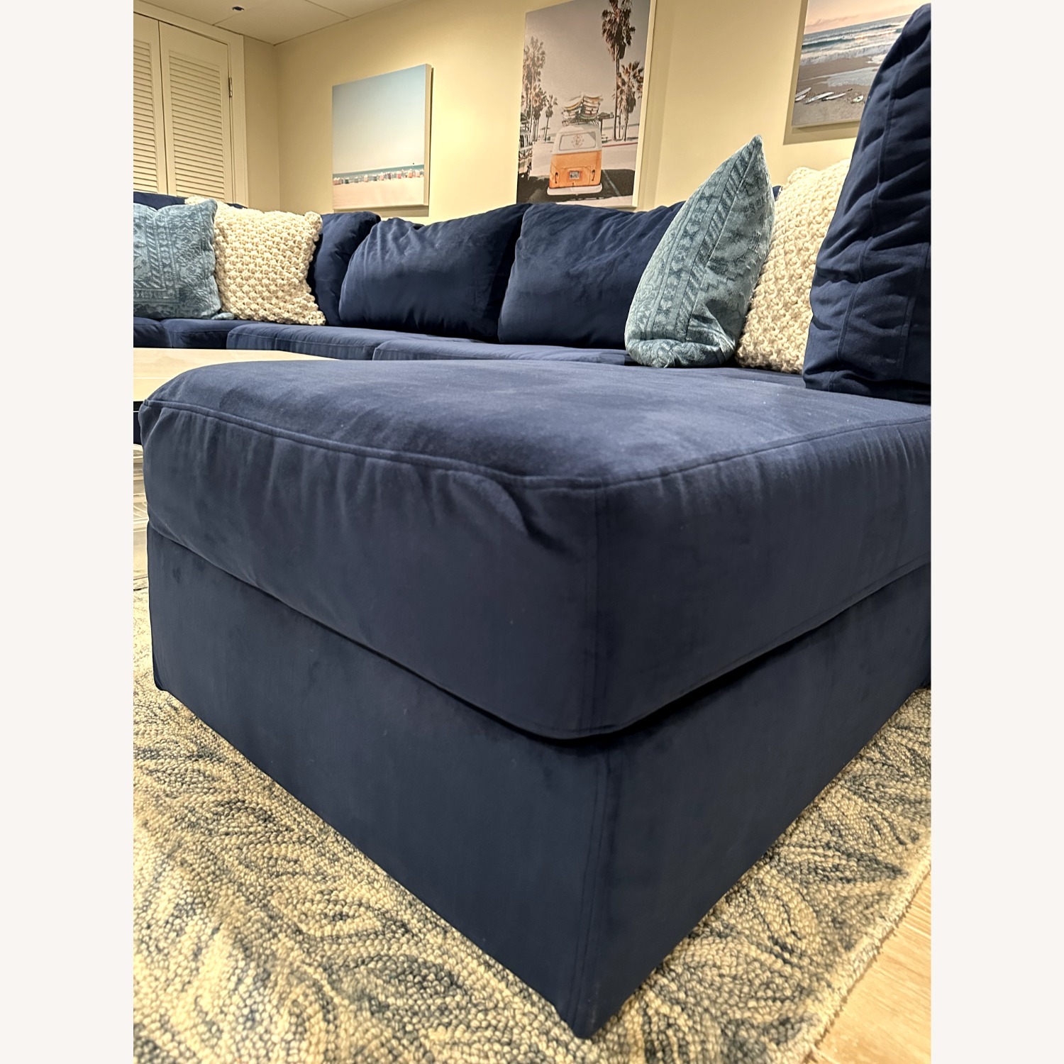 Lovesac 6 Seat Sactional - Royal Micro Velvet - image-4