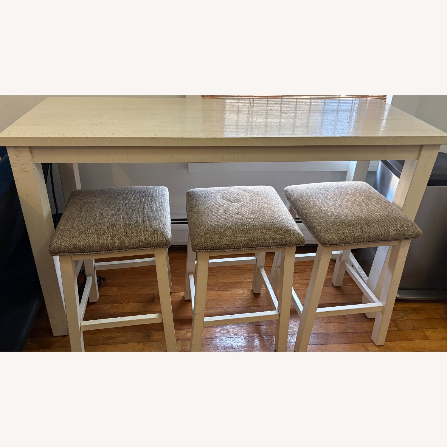 USB Kitchen Table with 3 Stools - image-1