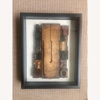 Framed Vintage Letterpress Wood Type Collage